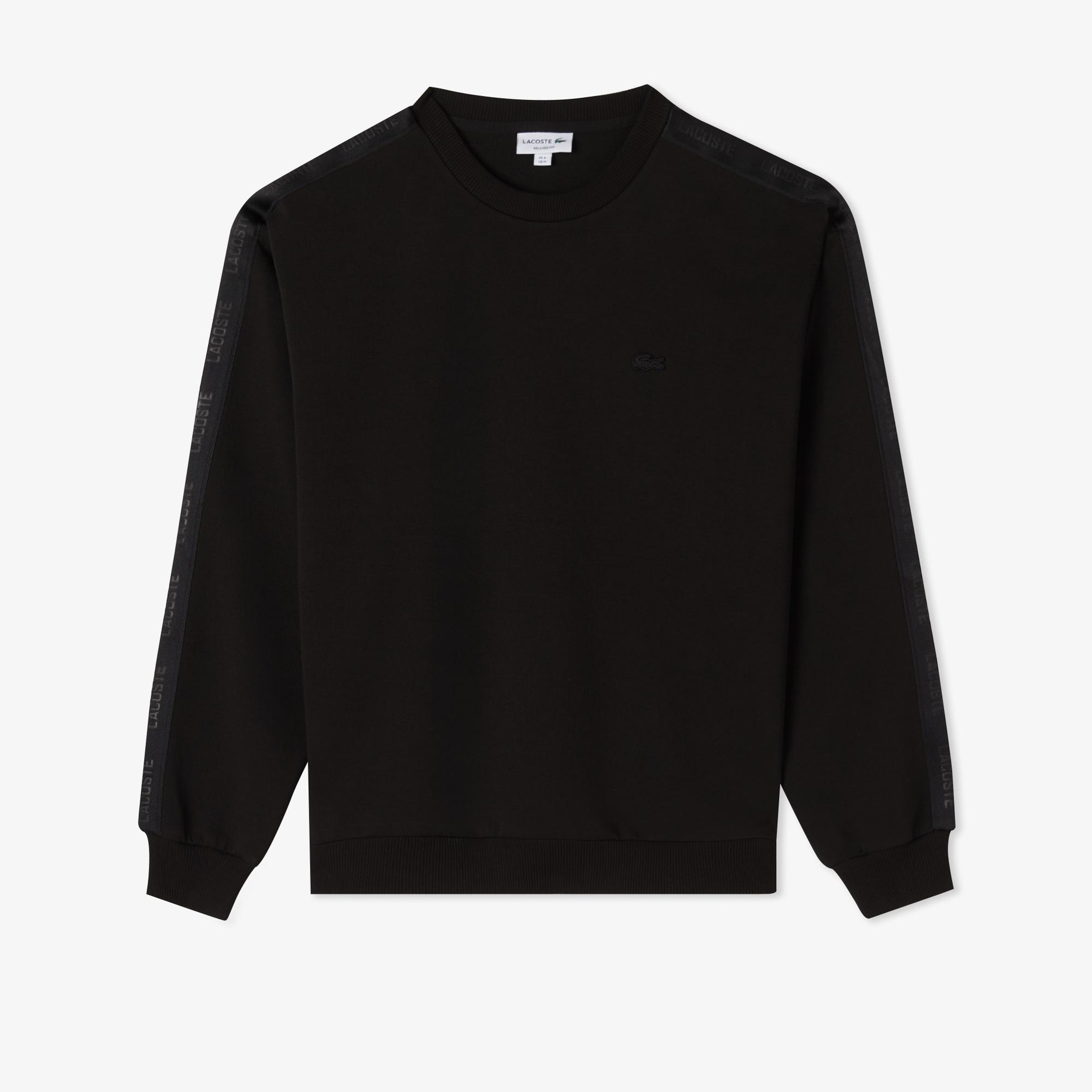 Lacoste Erkek Relaxed Fit Bisiklet Yaka Siyah Sweatshirt