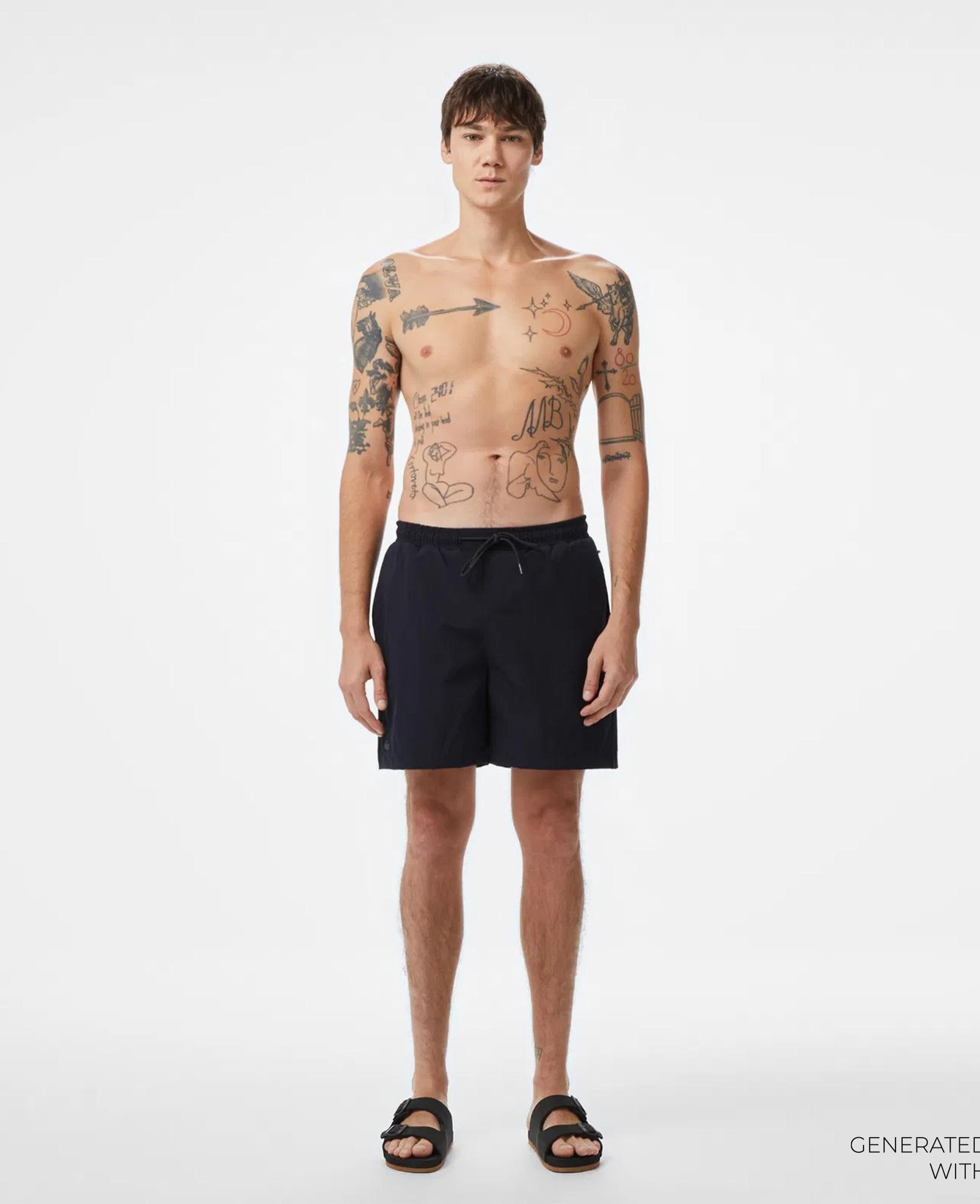 Lacoste Erkek Siyah Deniz Şortu