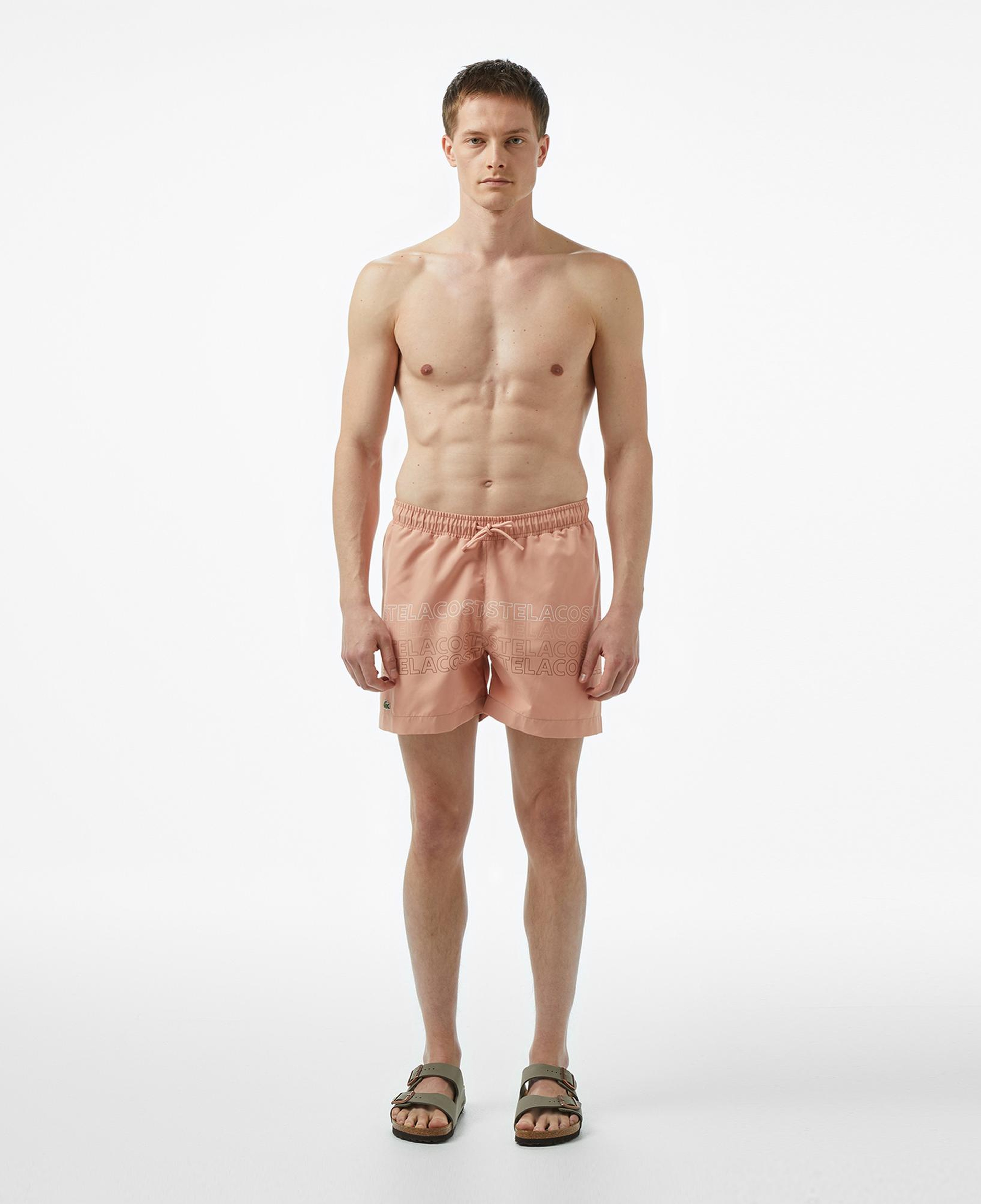 Lacoste Erkek Regular Fit Baskılı Bej Mayo