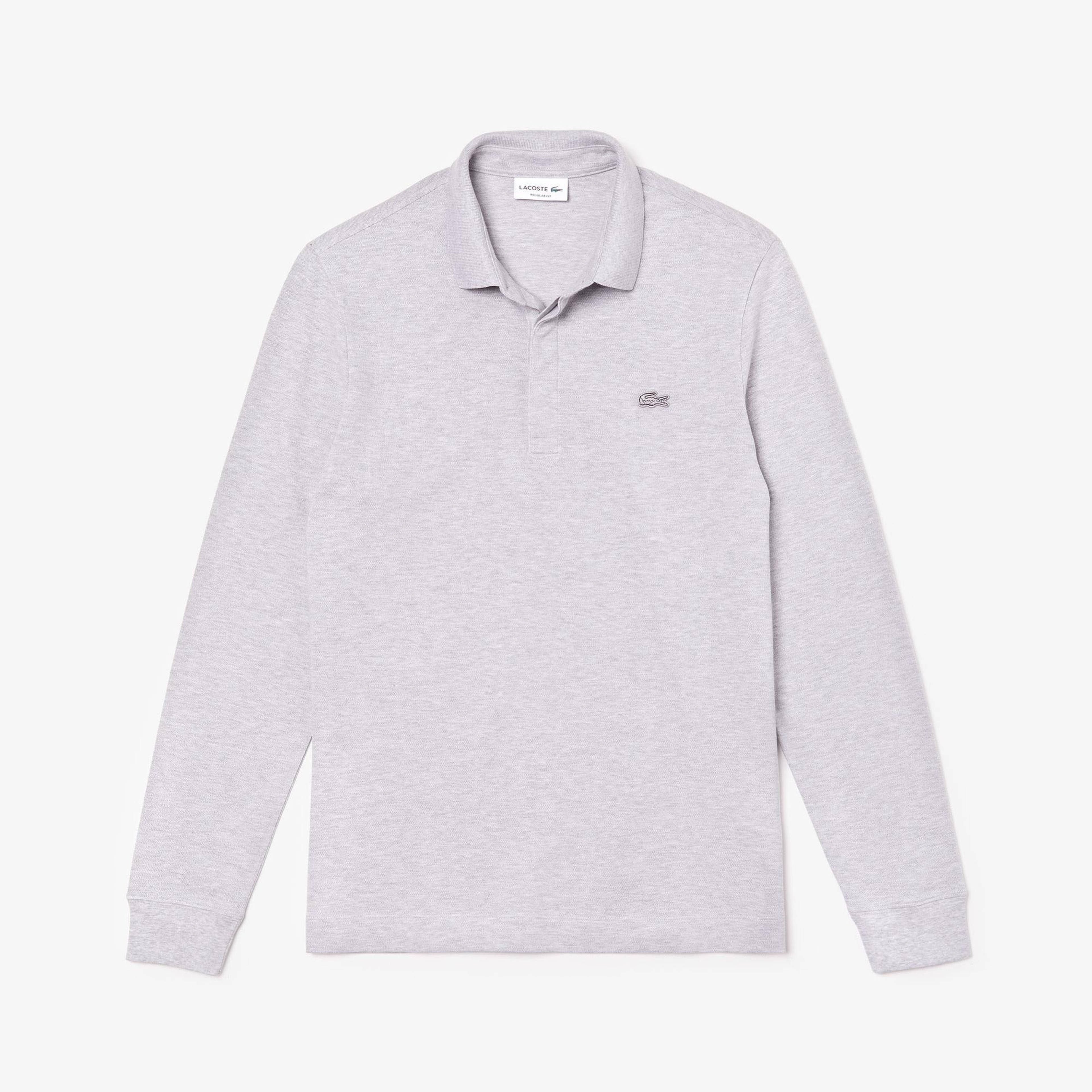 Lacoste Paris Erkek Regular Fit Uzun Kollu Koyu Gri Polo