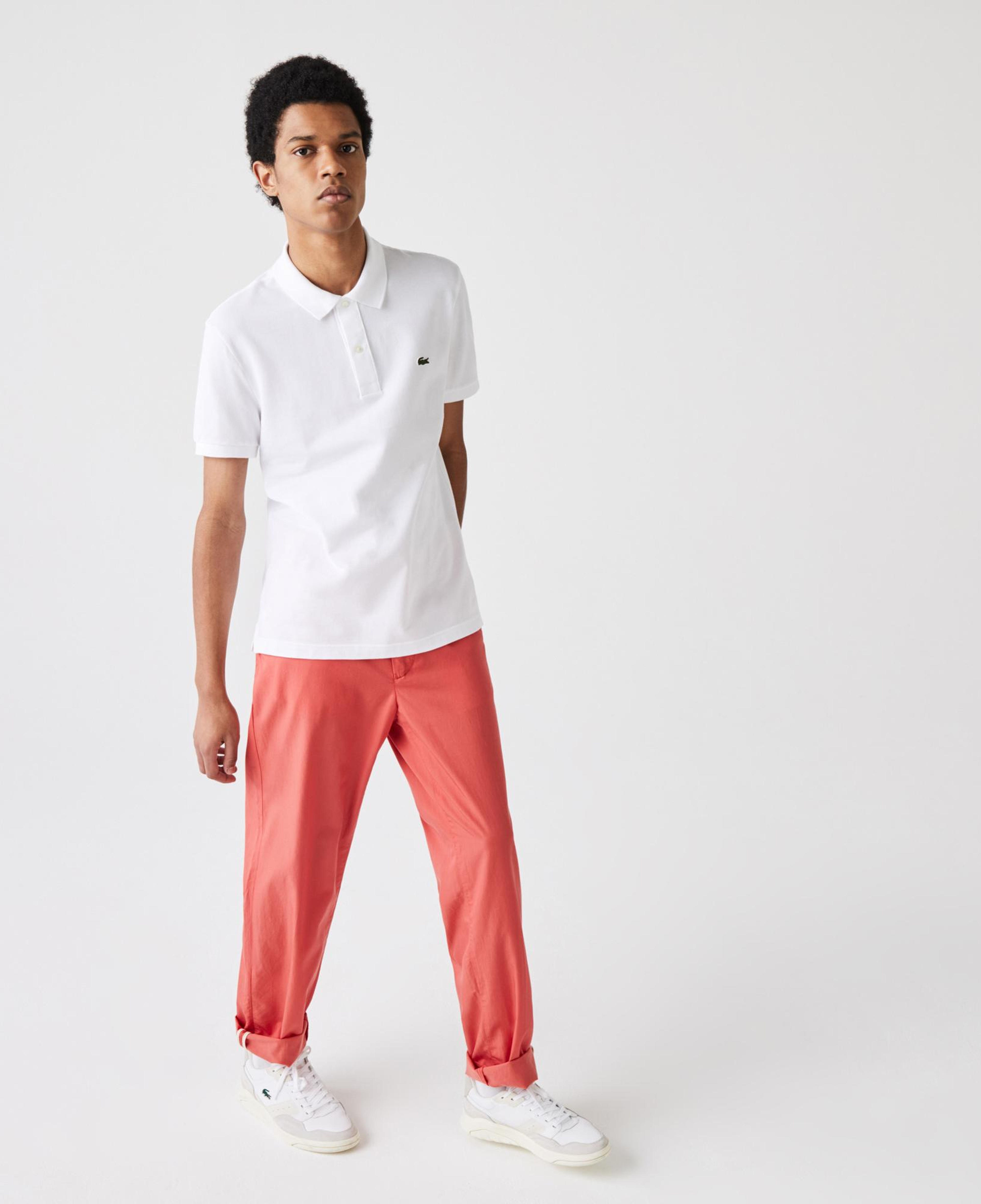 L.12.12 Erkek Slim Fit Polo Yaka Beyaz Polo