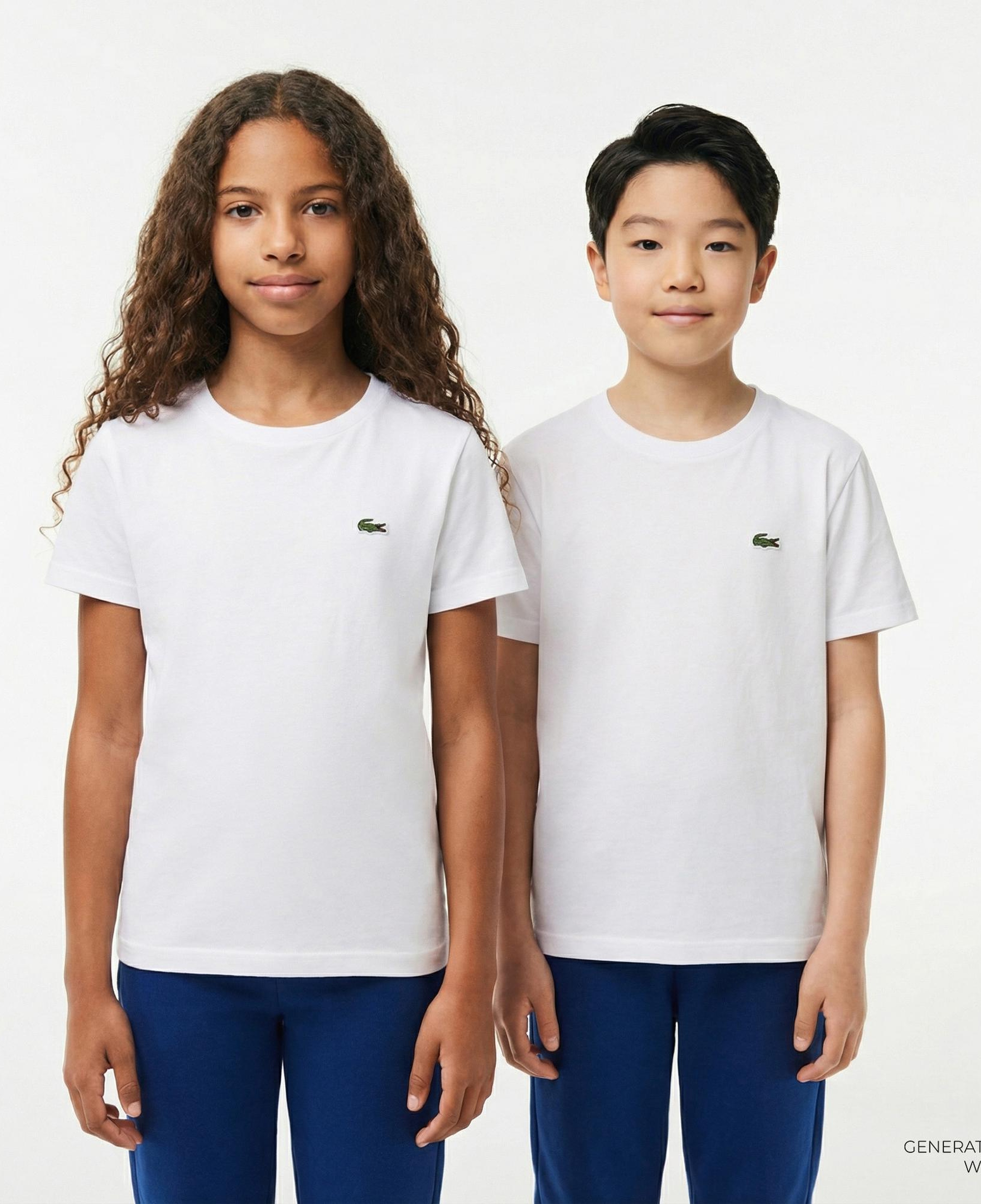 Lacoste Çocuk Bisiklet Yaka Beyaz T-Shirt