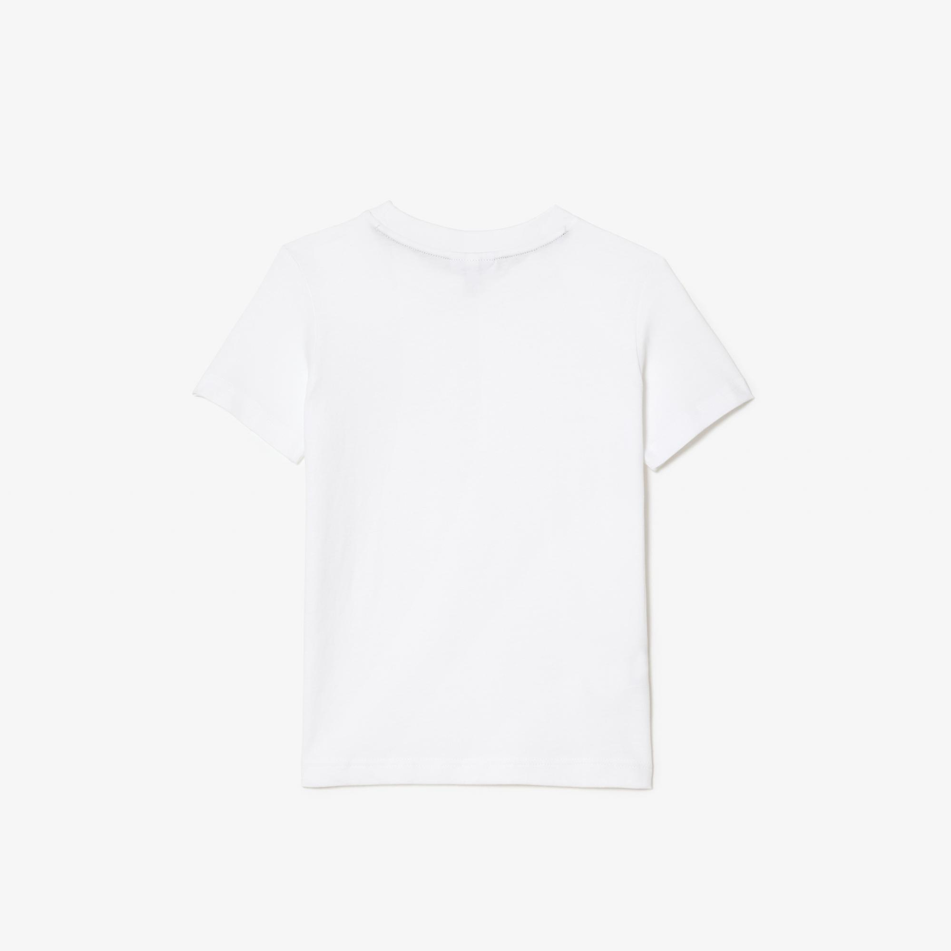 Lacoste Çocuk Bisiklet Yaka Beyaz T-Shirt