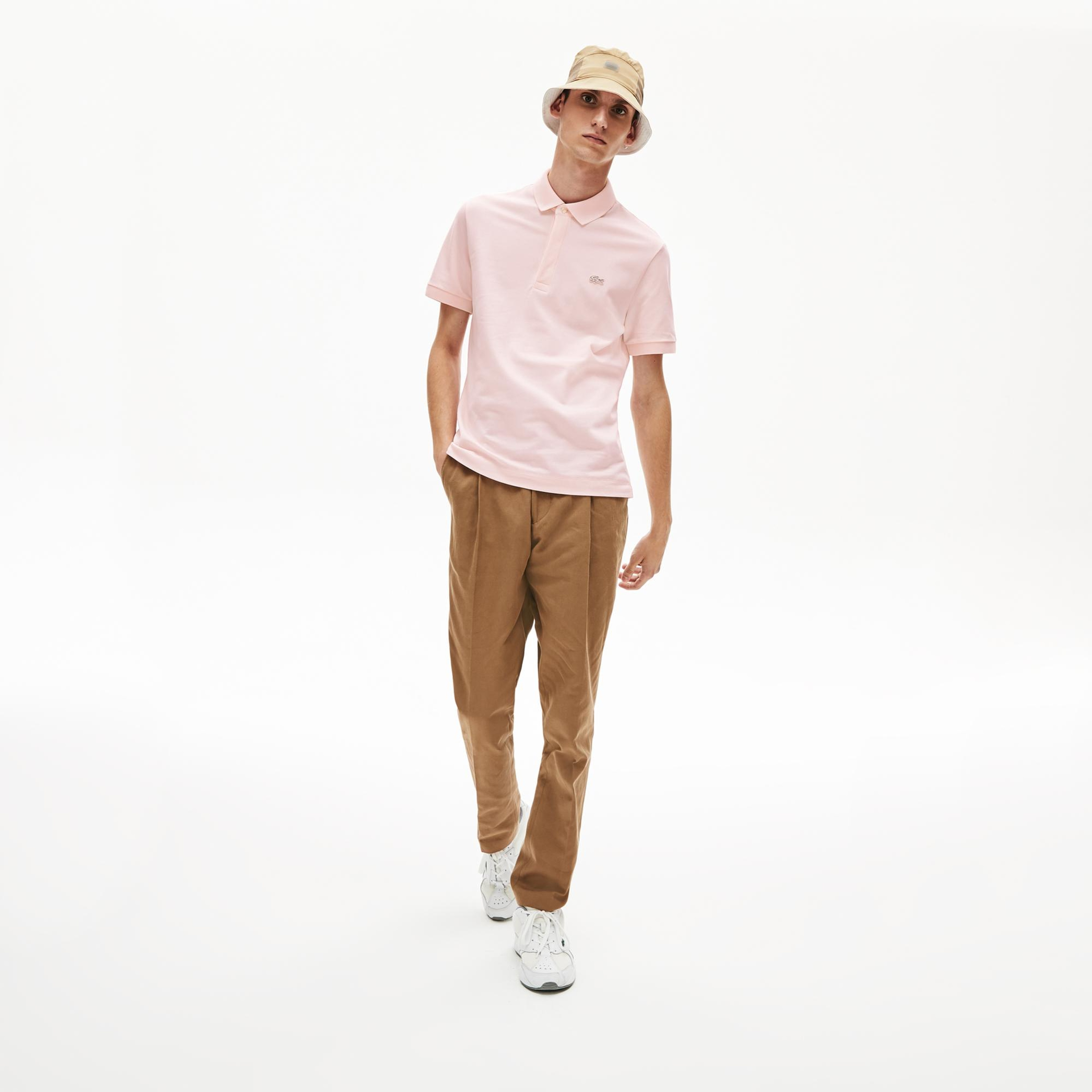 Erkek Regular Fit Pembe Paris Polo