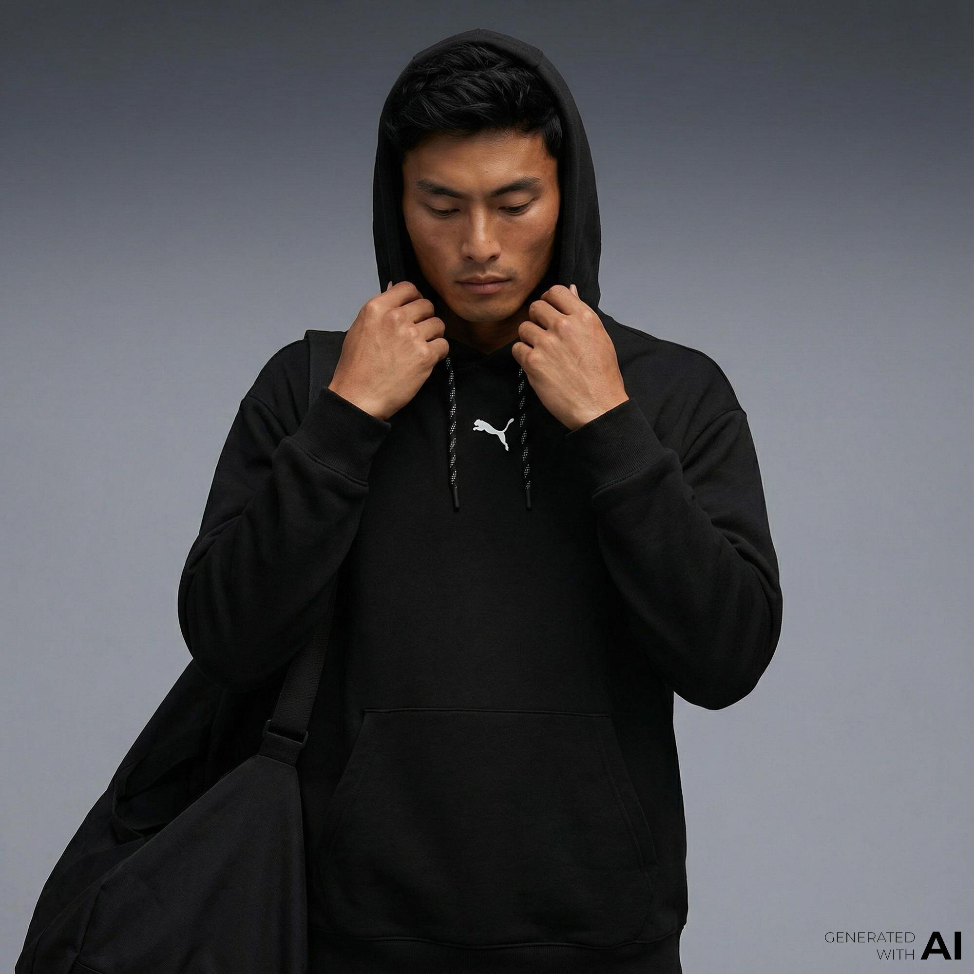 Puma Cloudspun Erkek Siyah Hoodie