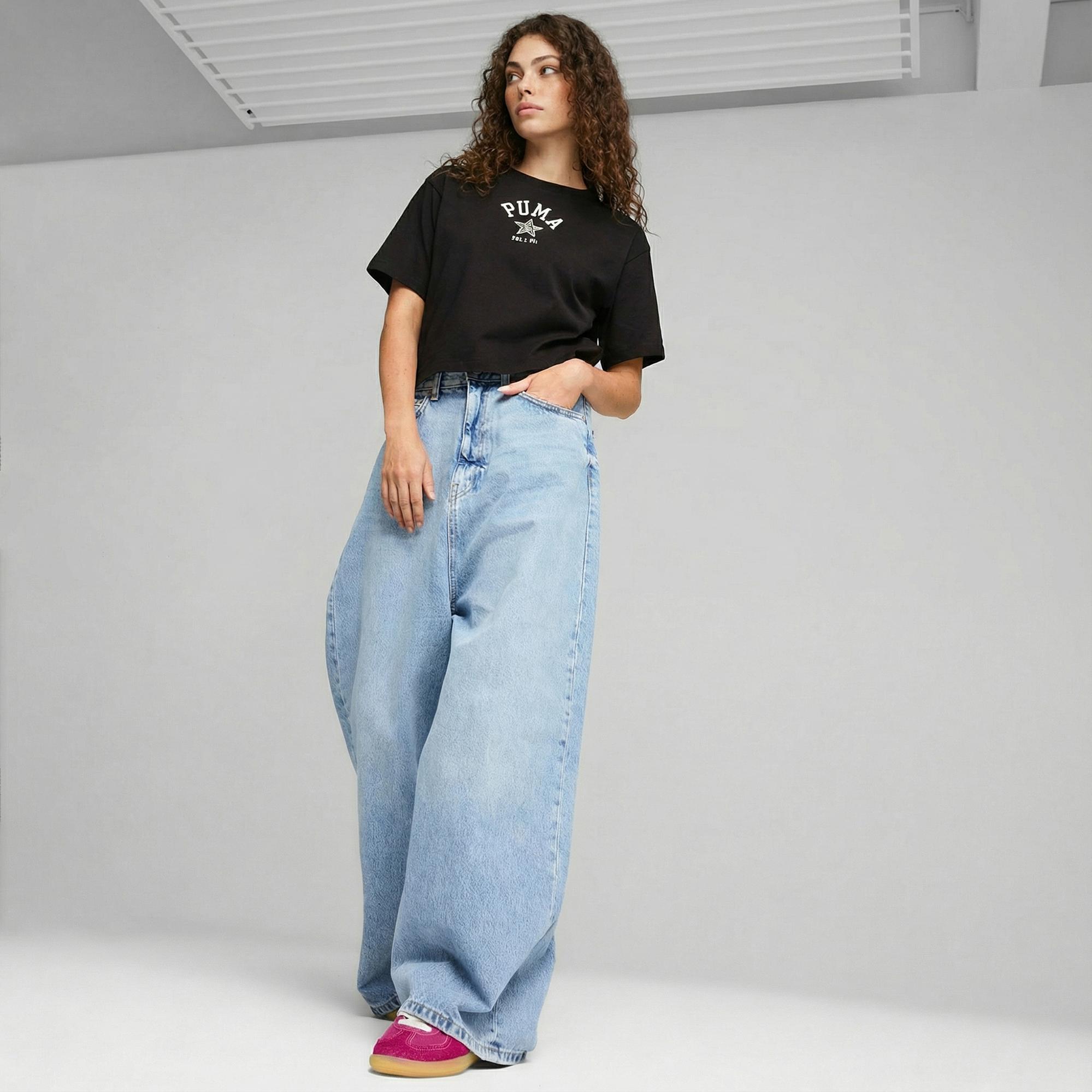 Puma Classics Relaxed Kadın Siyah T-Shirt