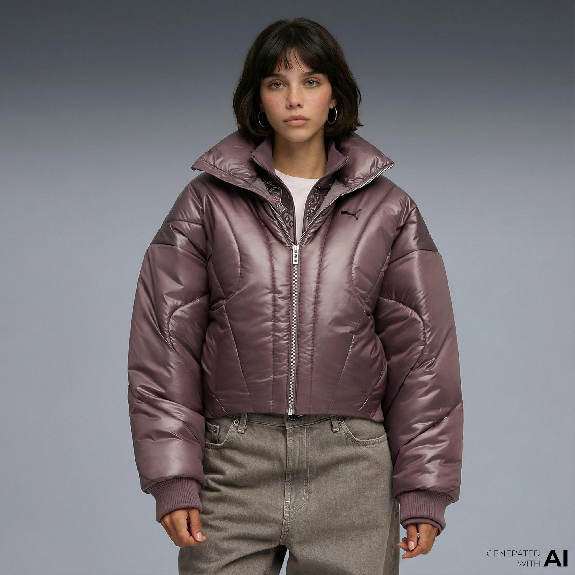 Puma Dare to Puffer Kadın Bordo Mont