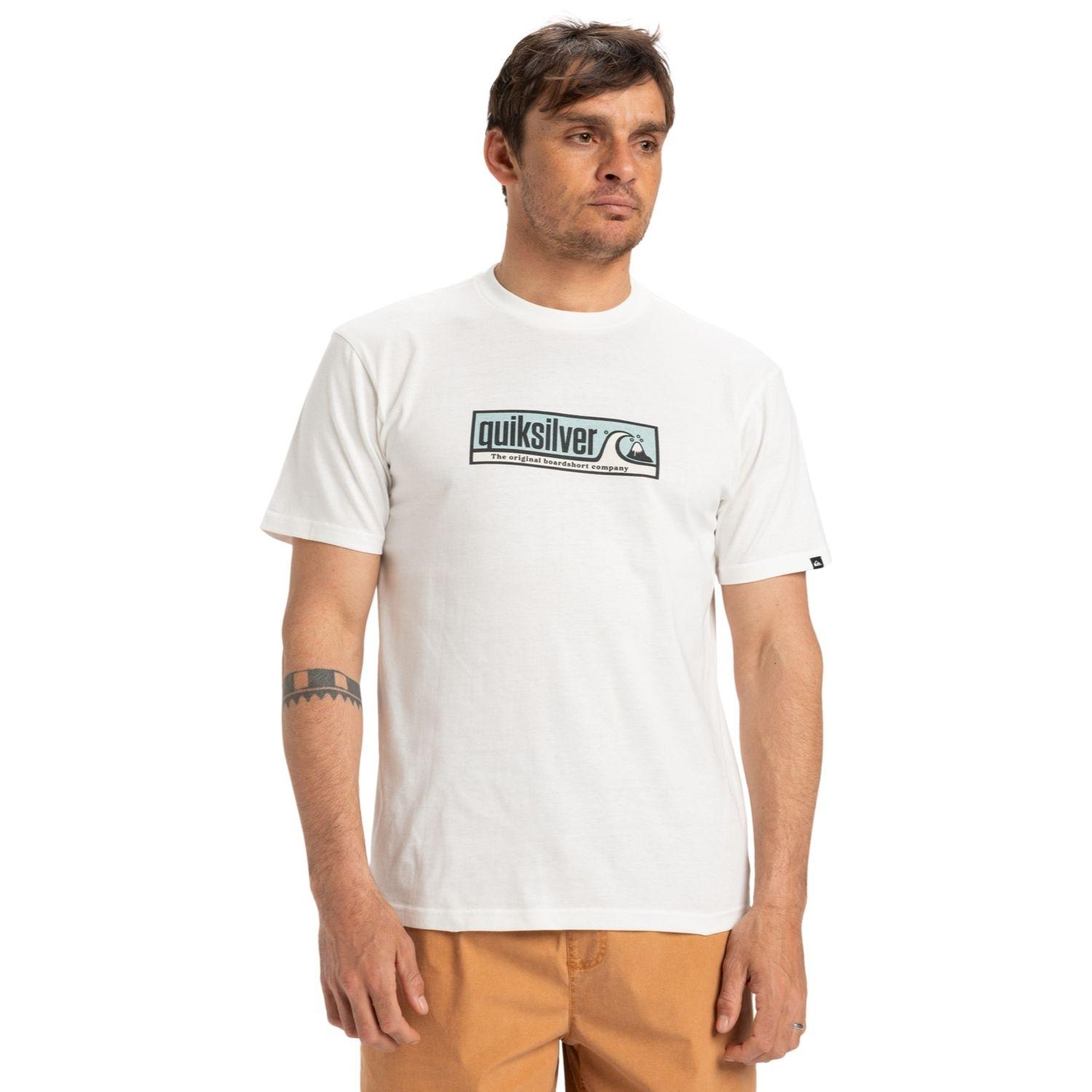 Quiksilver Evo Endless Type Erkek Beyaz Tişört