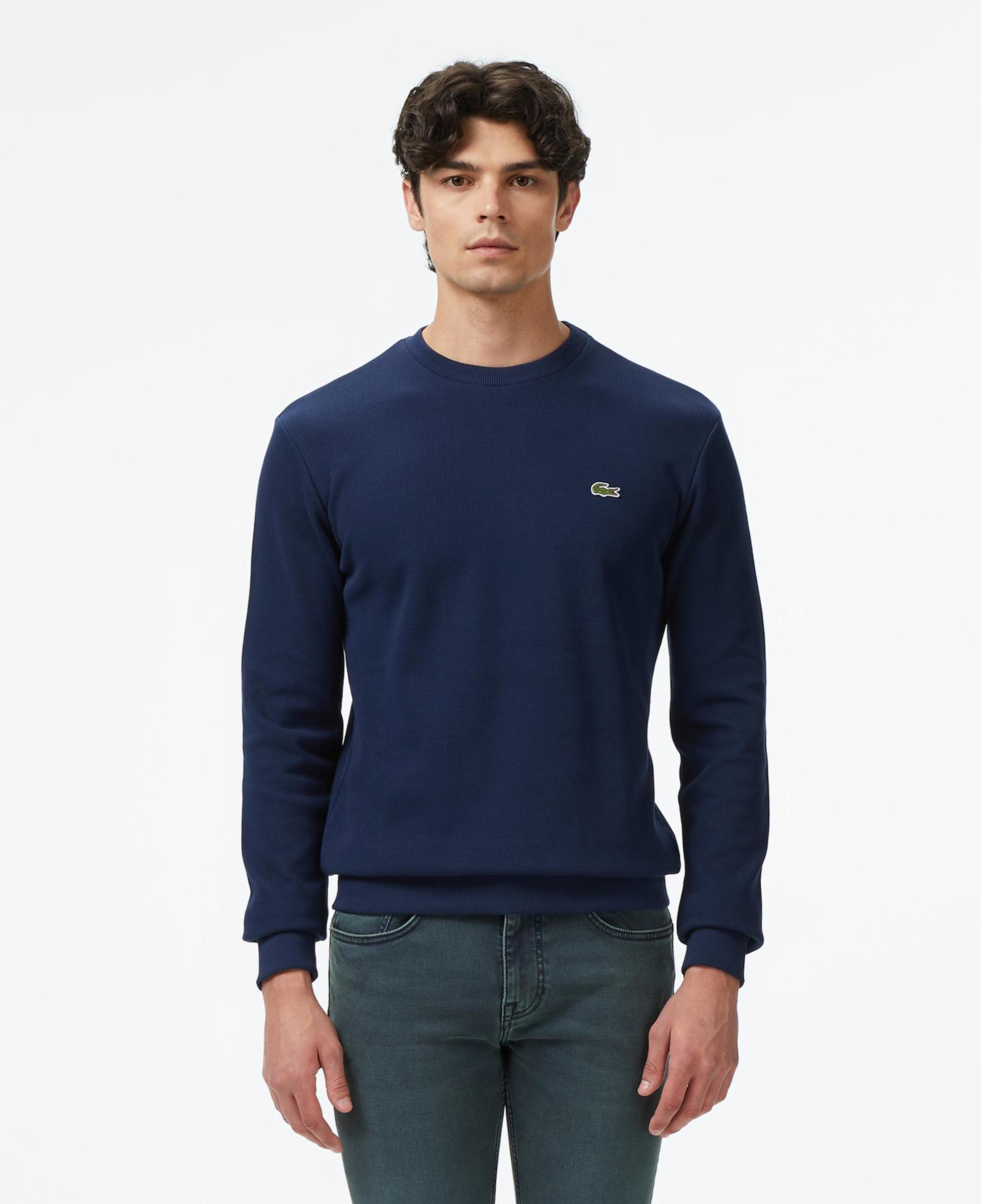 Lacoste Erkek Regular Fit Uzun Kollu Bisiklet Yaka Lacivert T-Shirt