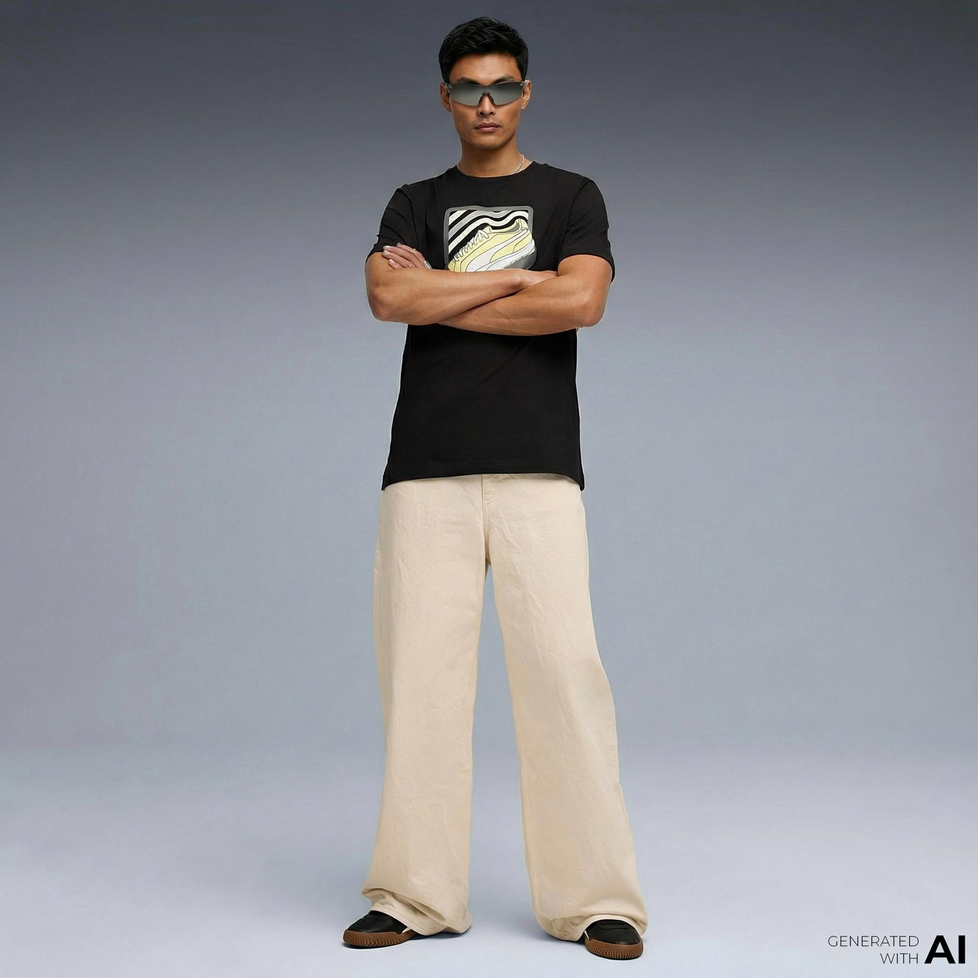 Puma Graphic  Erkek Siyah T-Shirt