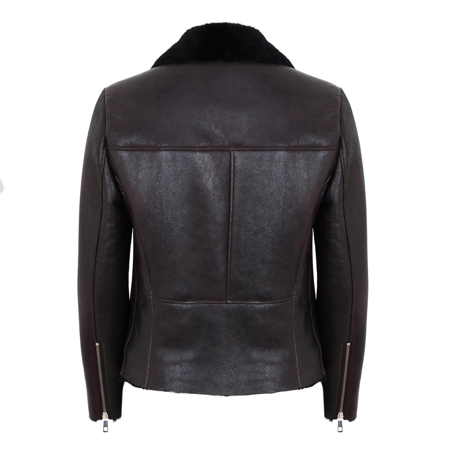 Chailyn Siyah Kadın Kürk Biker