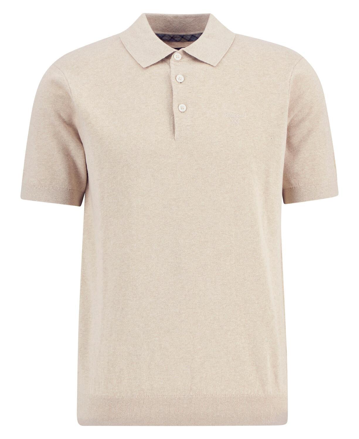Barbour Muston Linen Blend Knitted Polo Yaka