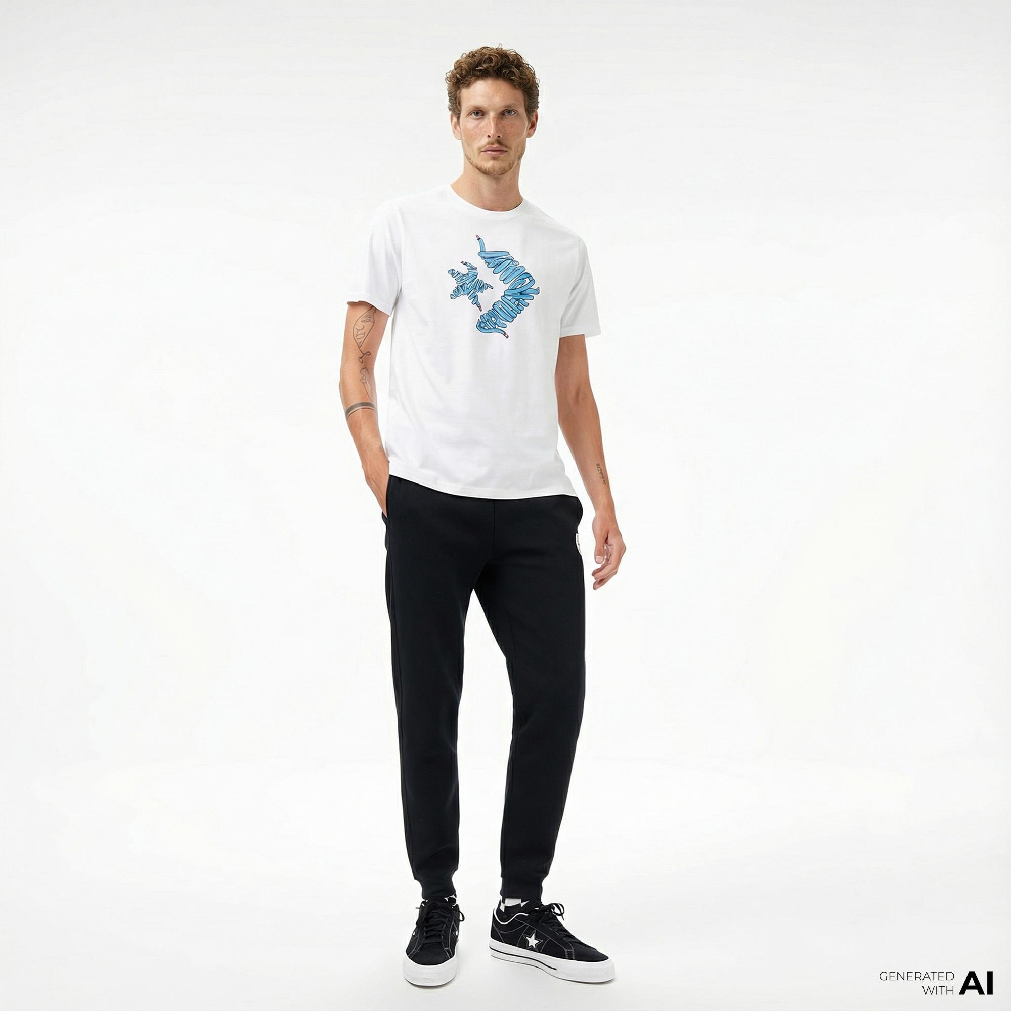 Converse Erkek Beyaz T-Shirt