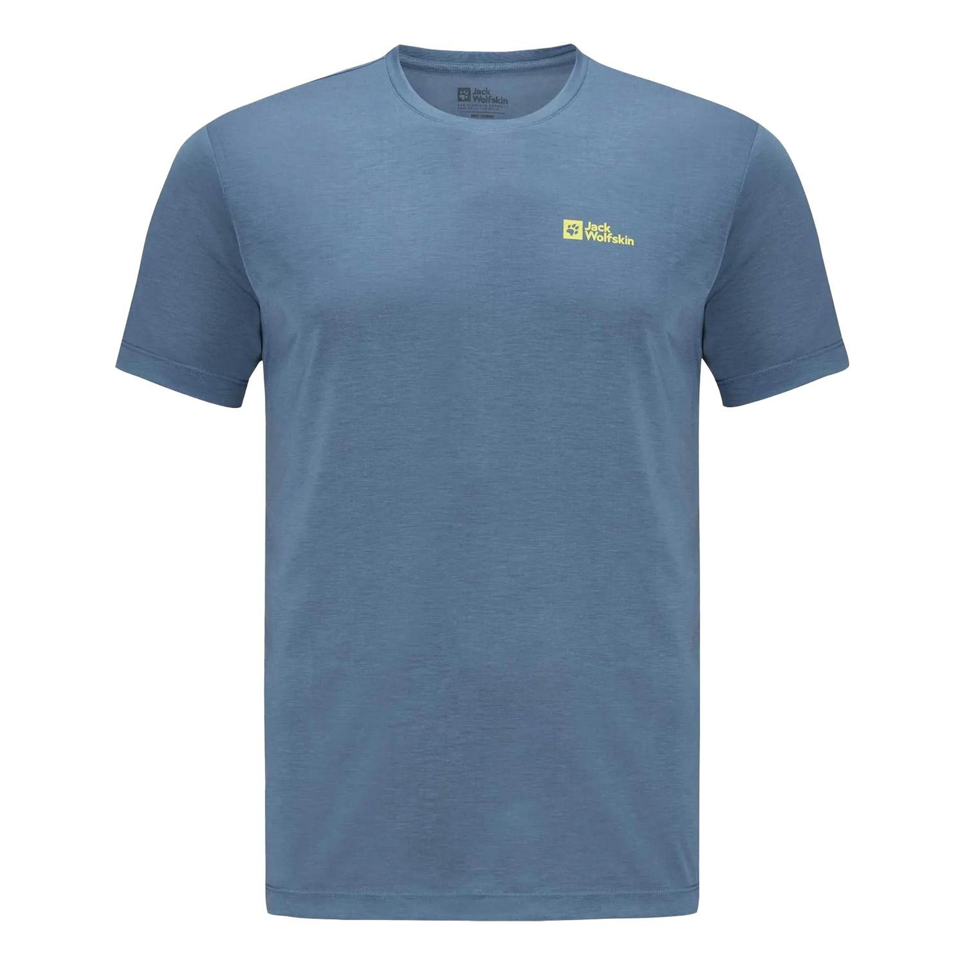 Jack Wolfskin Vonnan Erkek Mavi Tişört