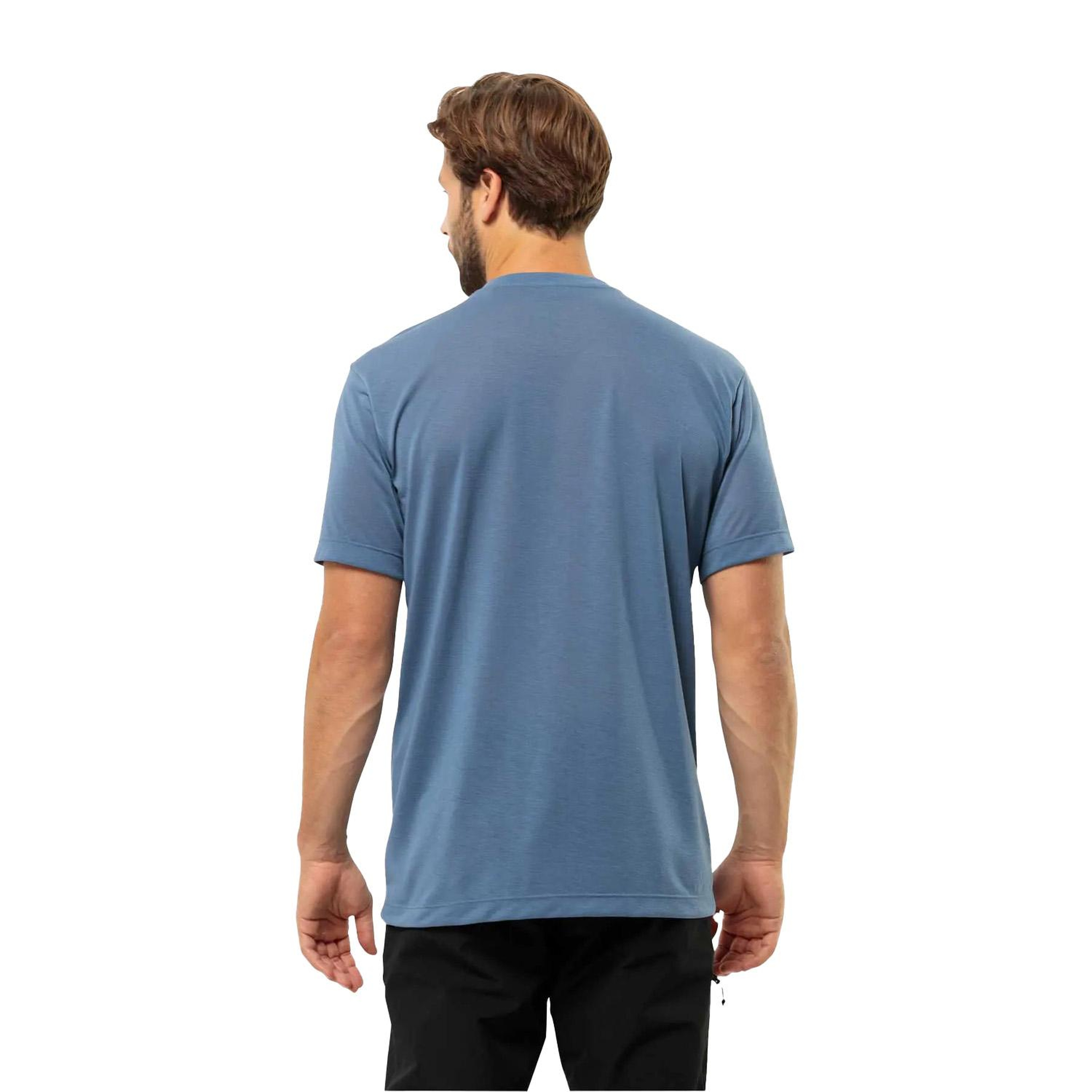 Jack Wolfskin Vonnan Erkek Mavi Tişört