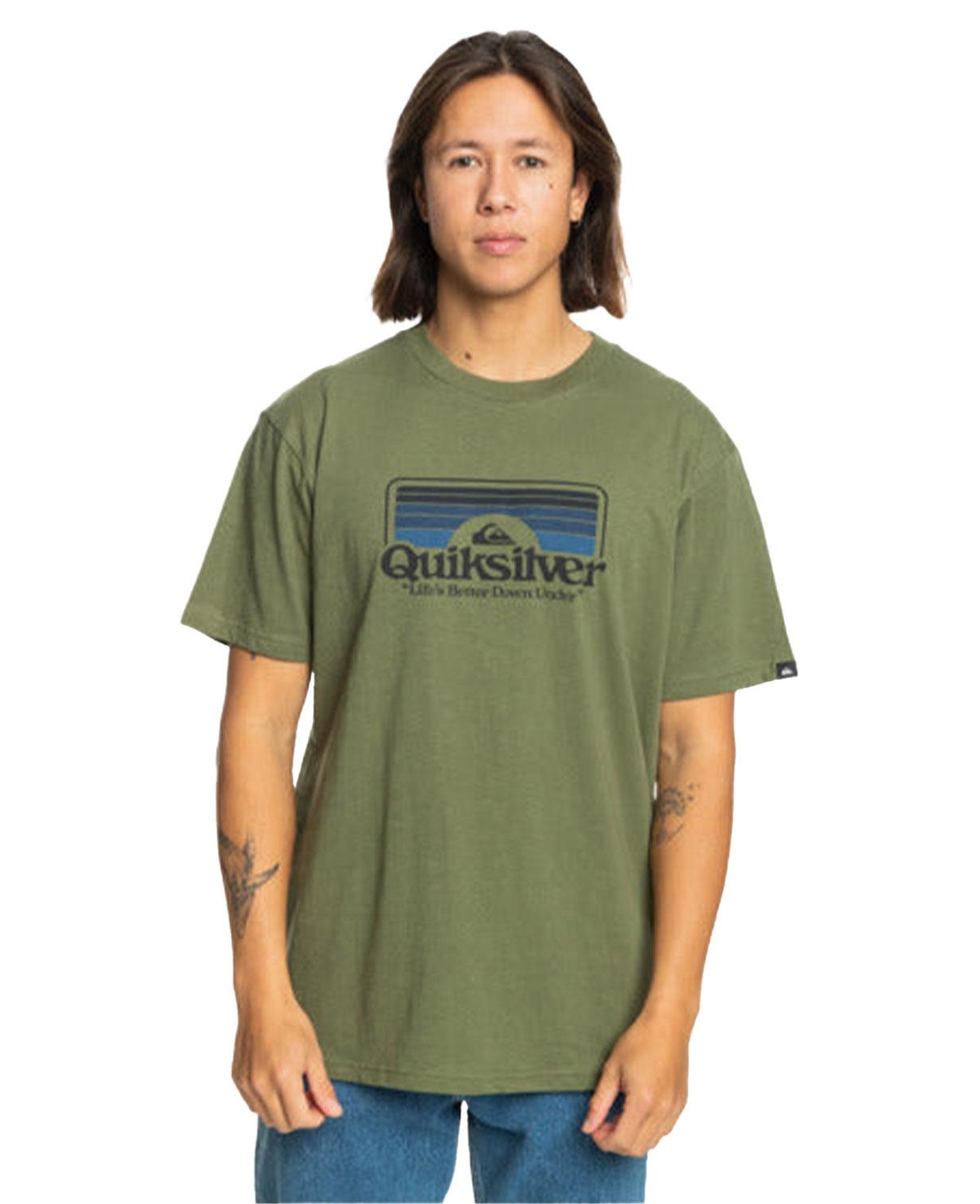 Quiksilver Step Inside Erkek Yeşil Tişört