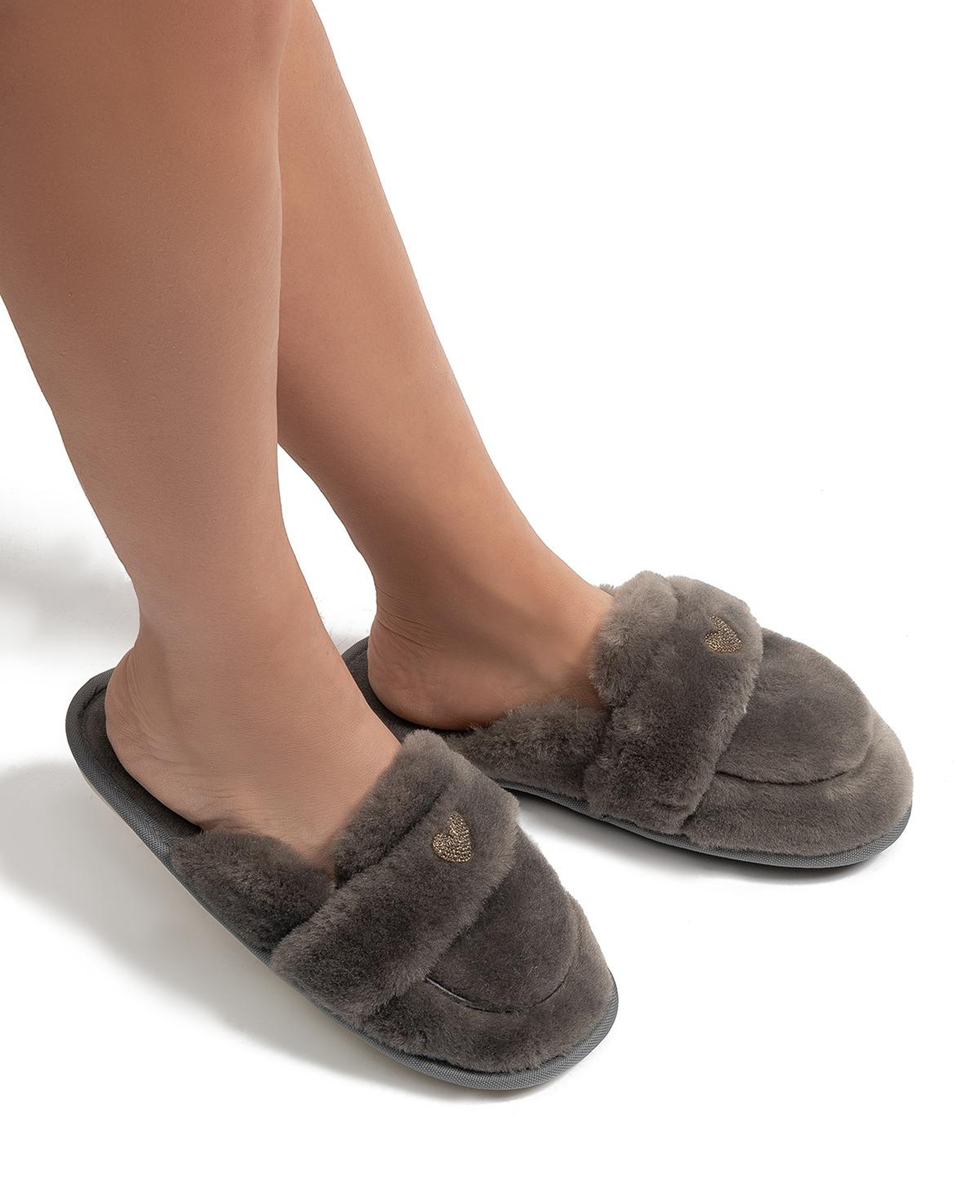 Mammy Peluş Kadın Ev Terliği Gri 37/41