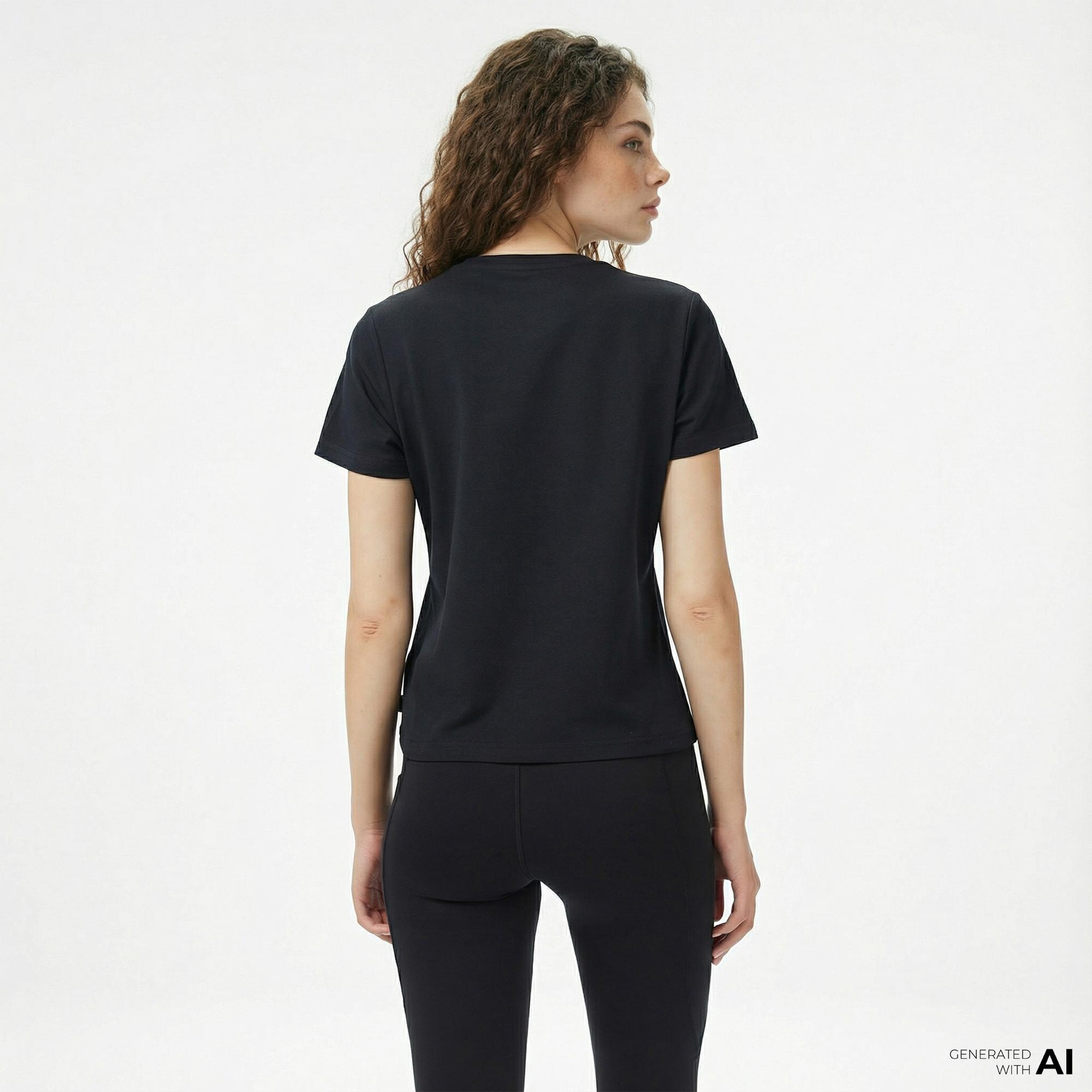 Converse Kadın Siyah T-Shirt