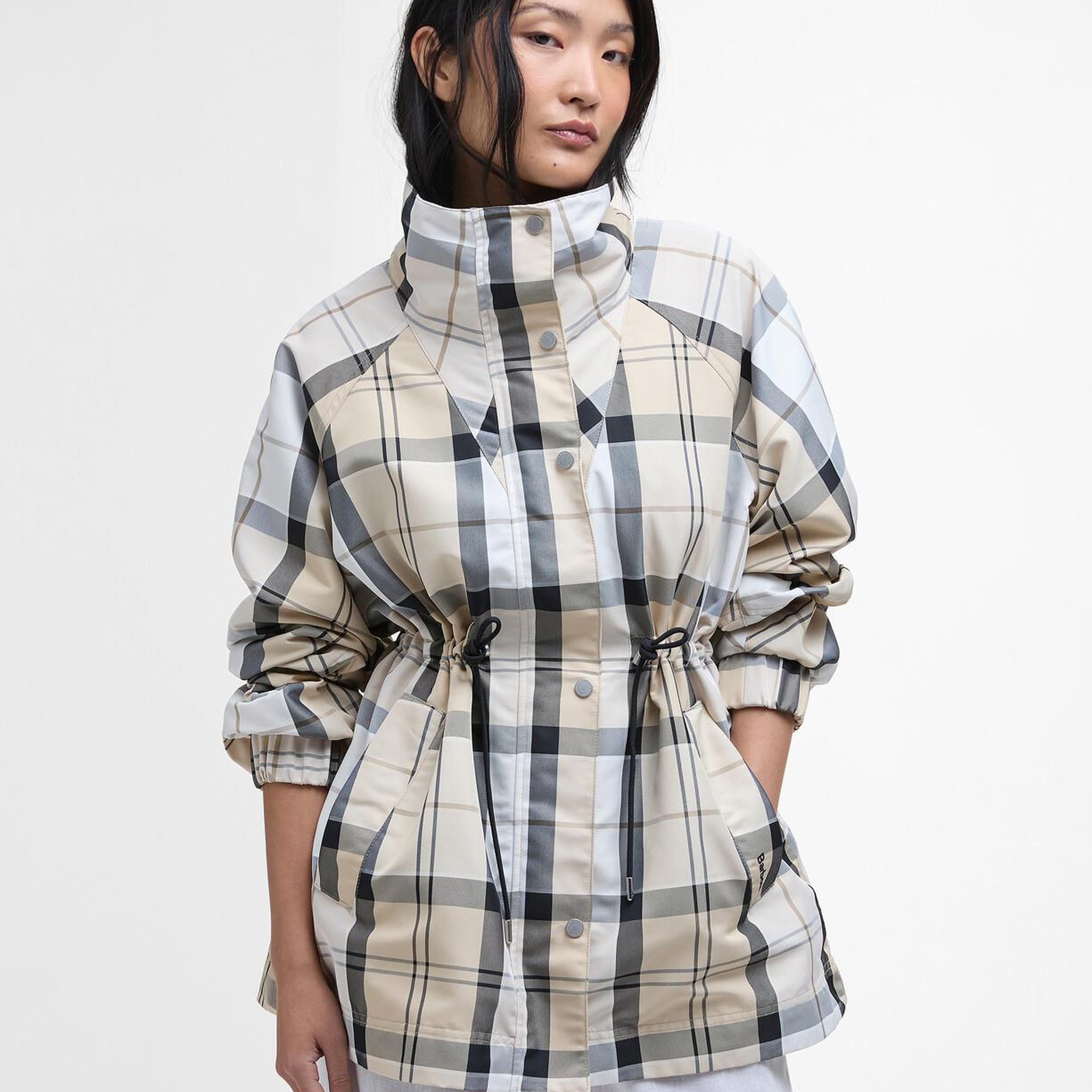 Barbour Suri Checked Showerproof Ceket