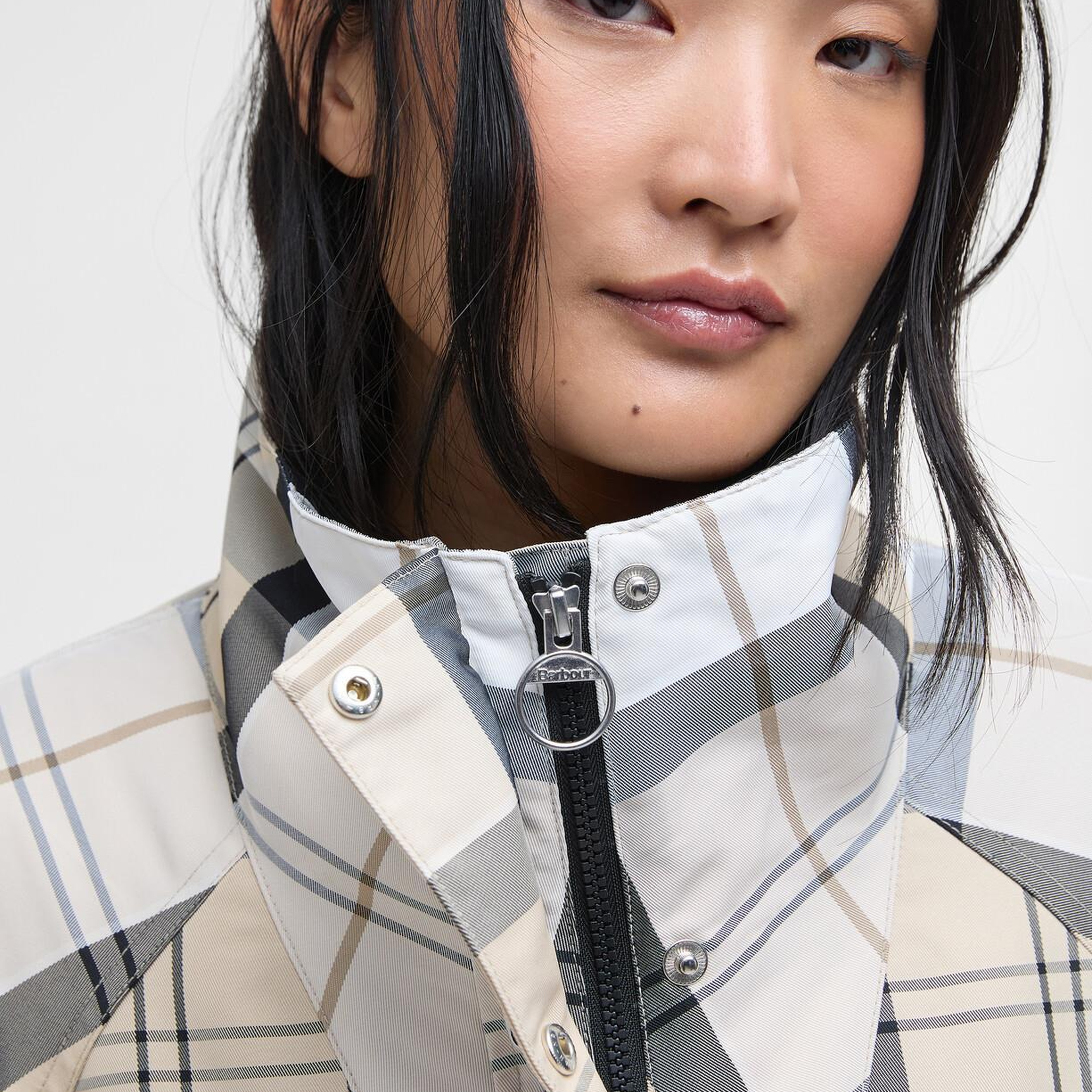 Barbour Suri Checked Showerproof Ceket