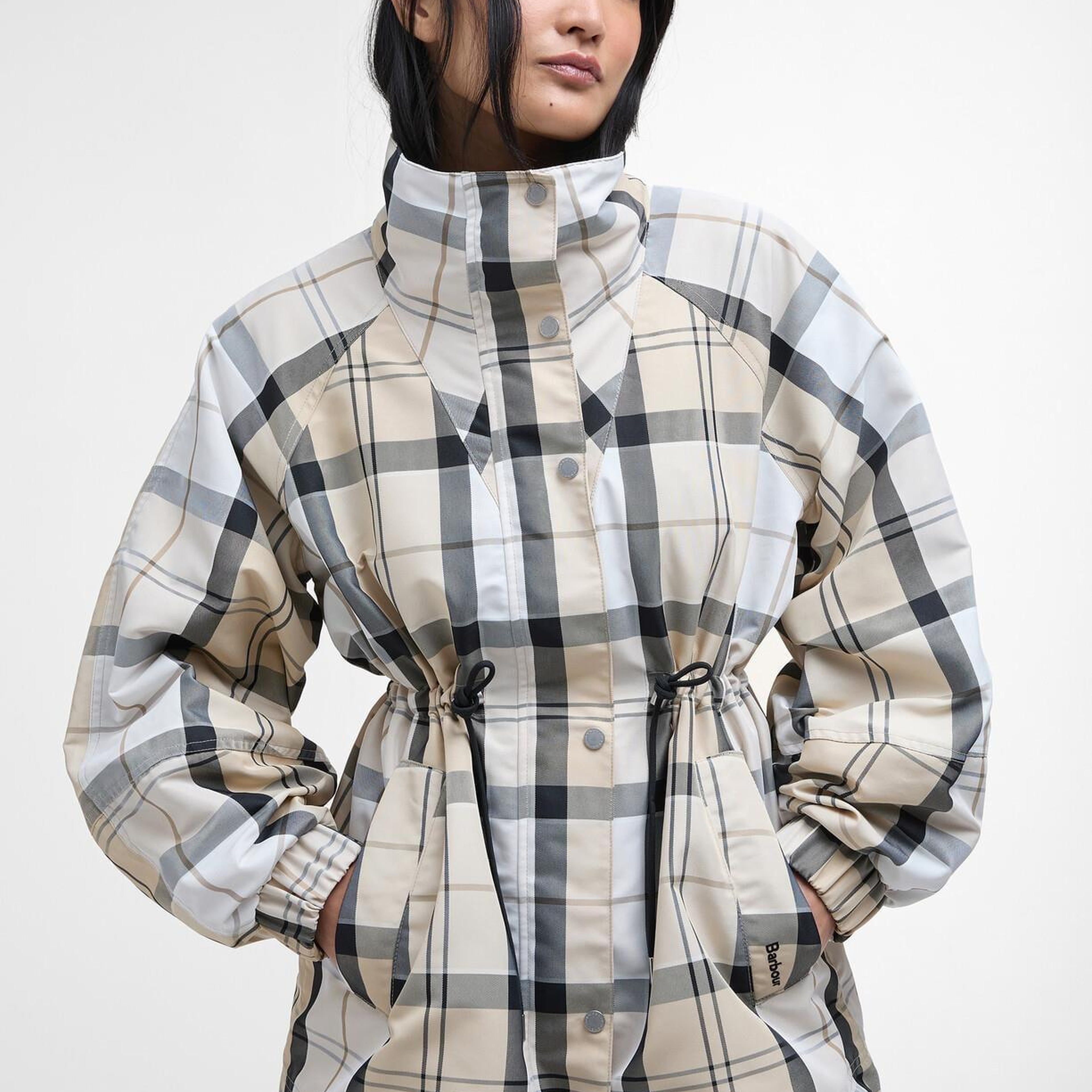 Barbour Suri Checked Showerproof Ceket