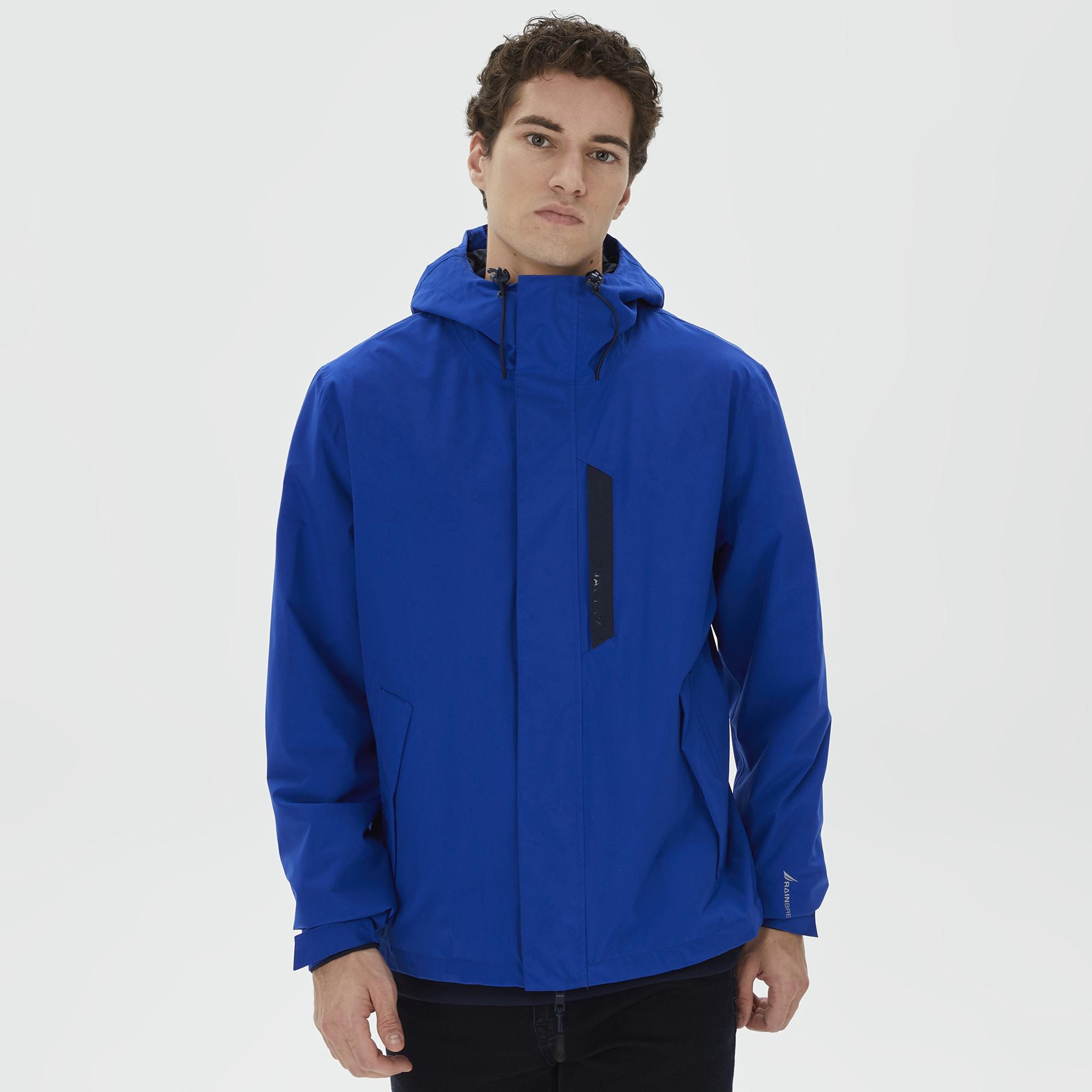 Nautica Erkek Mavi Su Kaydırma Özellikli Yağmurluk