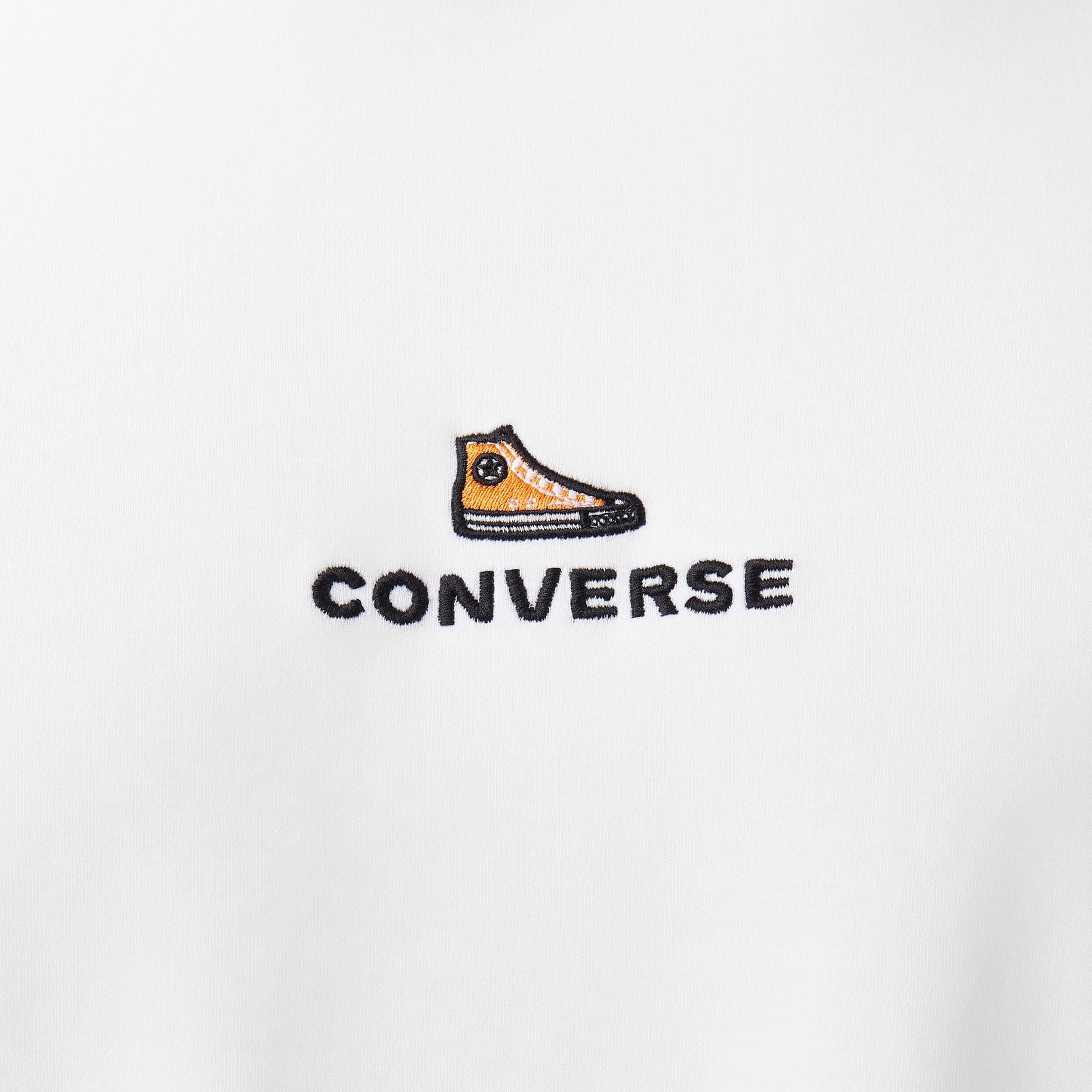 Converse Oversize Fit Erkek Beyaz T-Shirt
