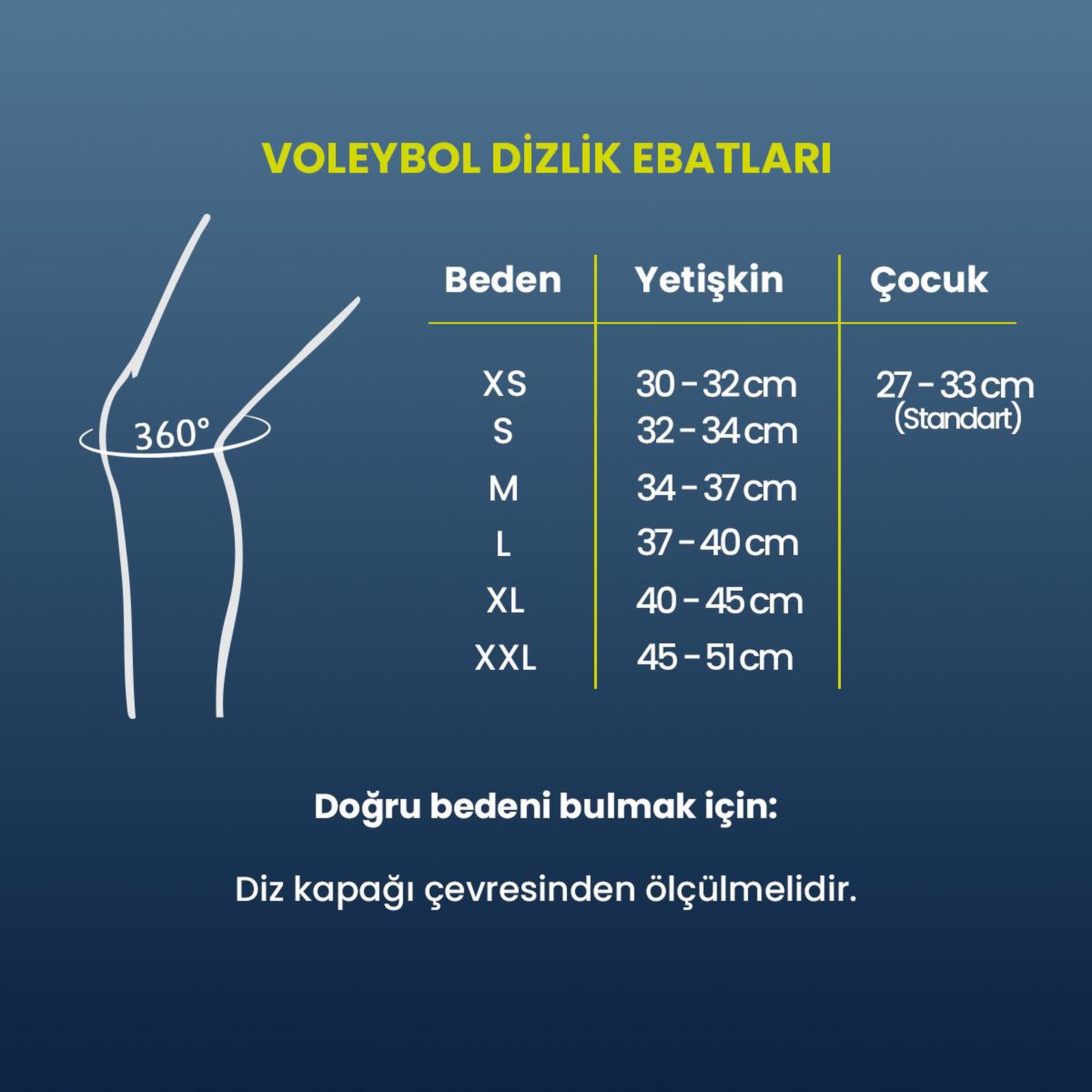Essential Çocuk Siyah Voleybol Dizlik N.101.3353.010.OS