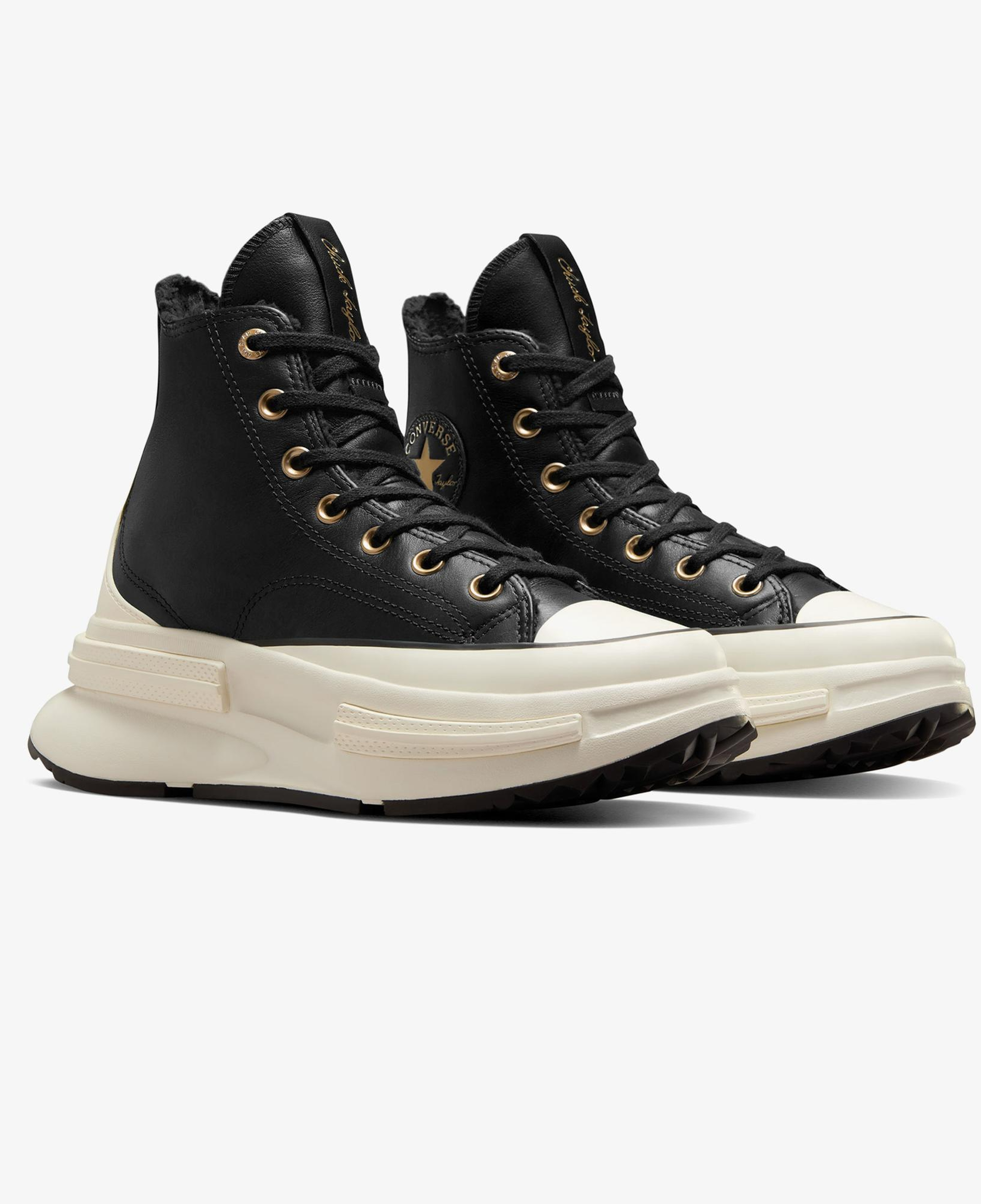 Converse Run Star Legacy CX Unisex Siyah Deri Platform Sneaker