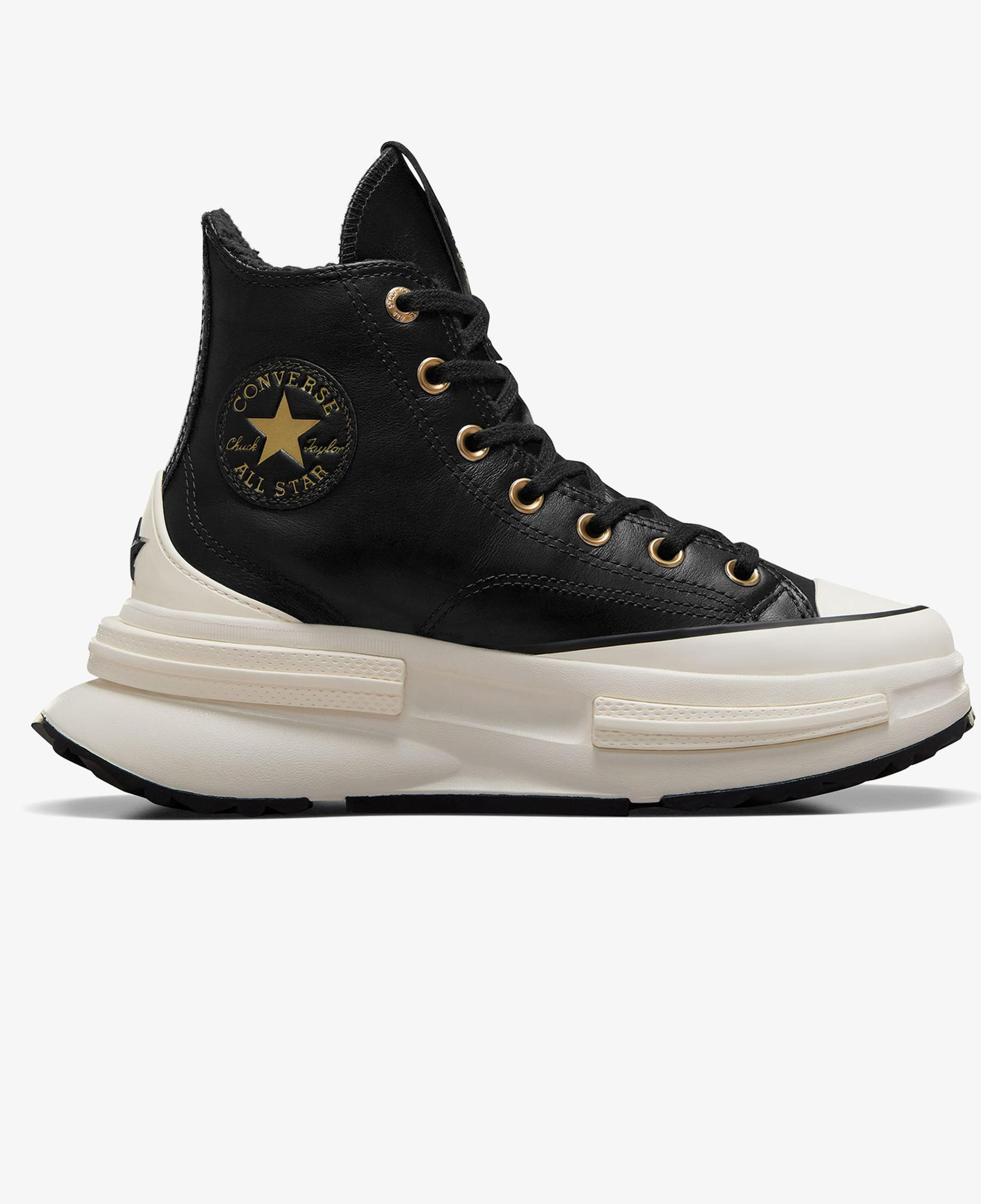 Converse Run Star Legacy CX Unisex Siyah Deri Platform Sneaker