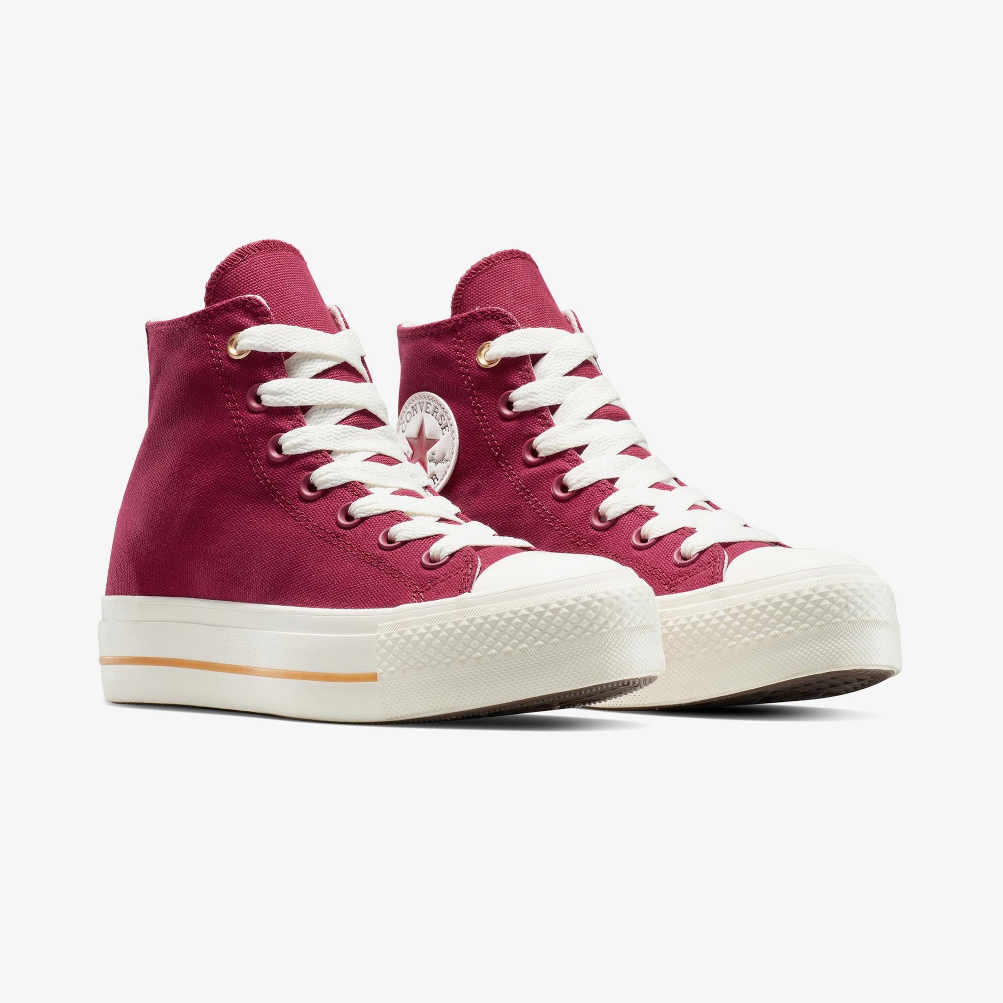 Converse Chuck Taylor All Star Lift Platform Kadın Bordo Sneaker