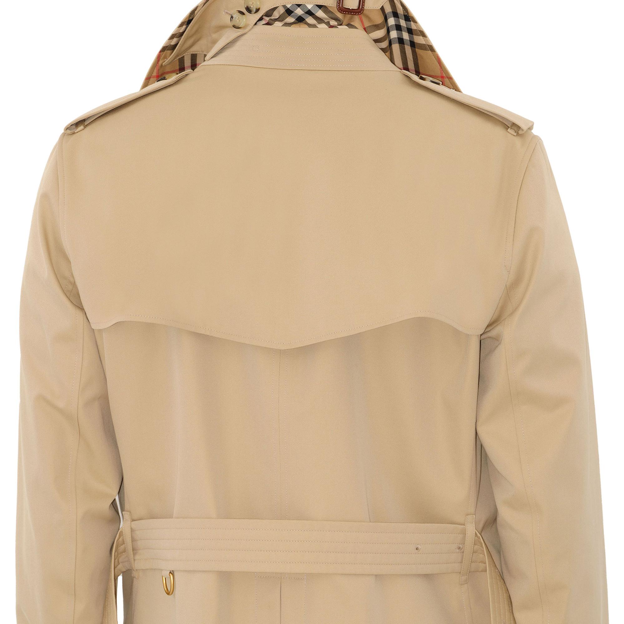 Burberry Short Kensington Heritage Erkek Bej Trençkot