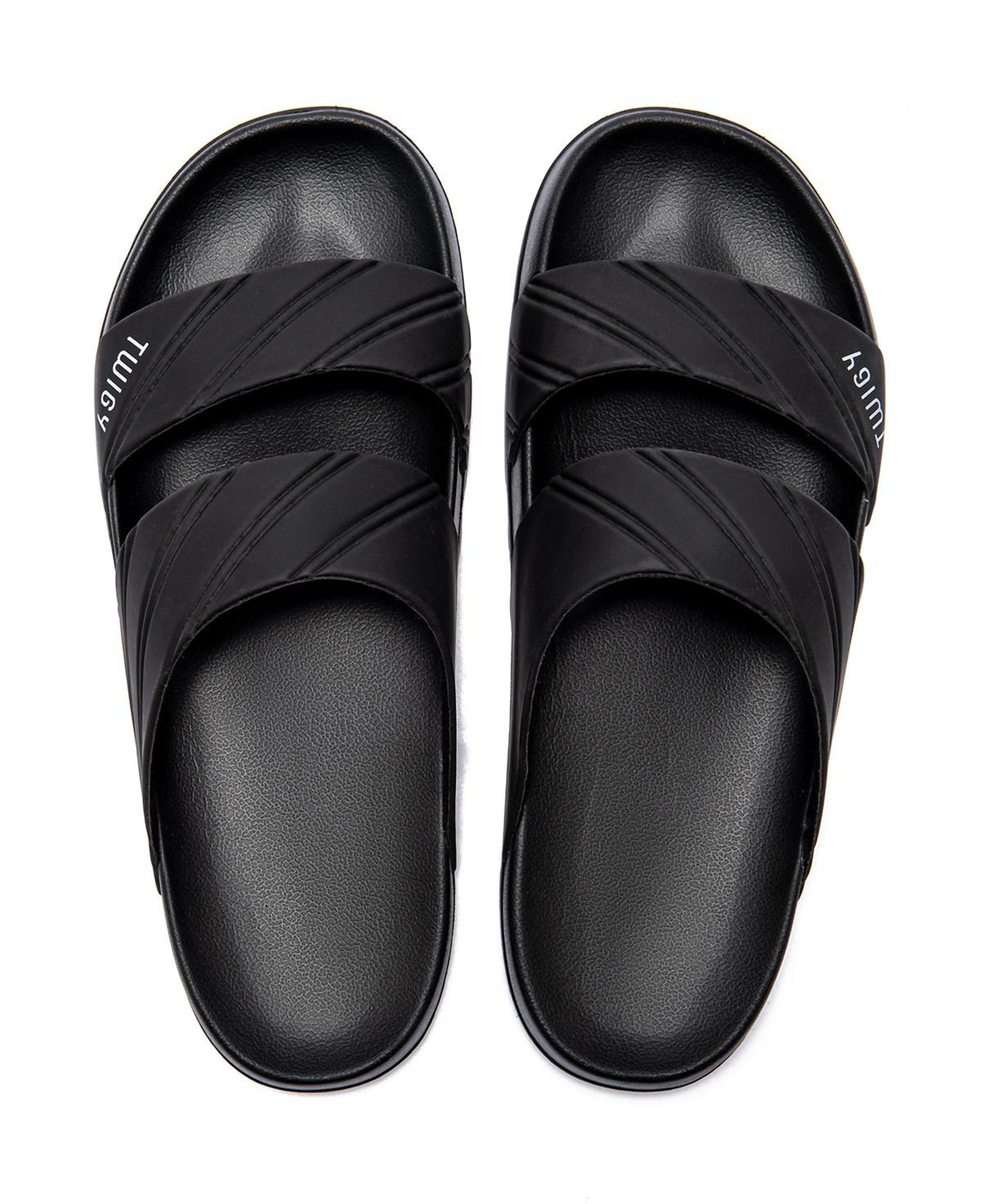 Kevin Çizgili Erkek Terlik Siyah 40/45