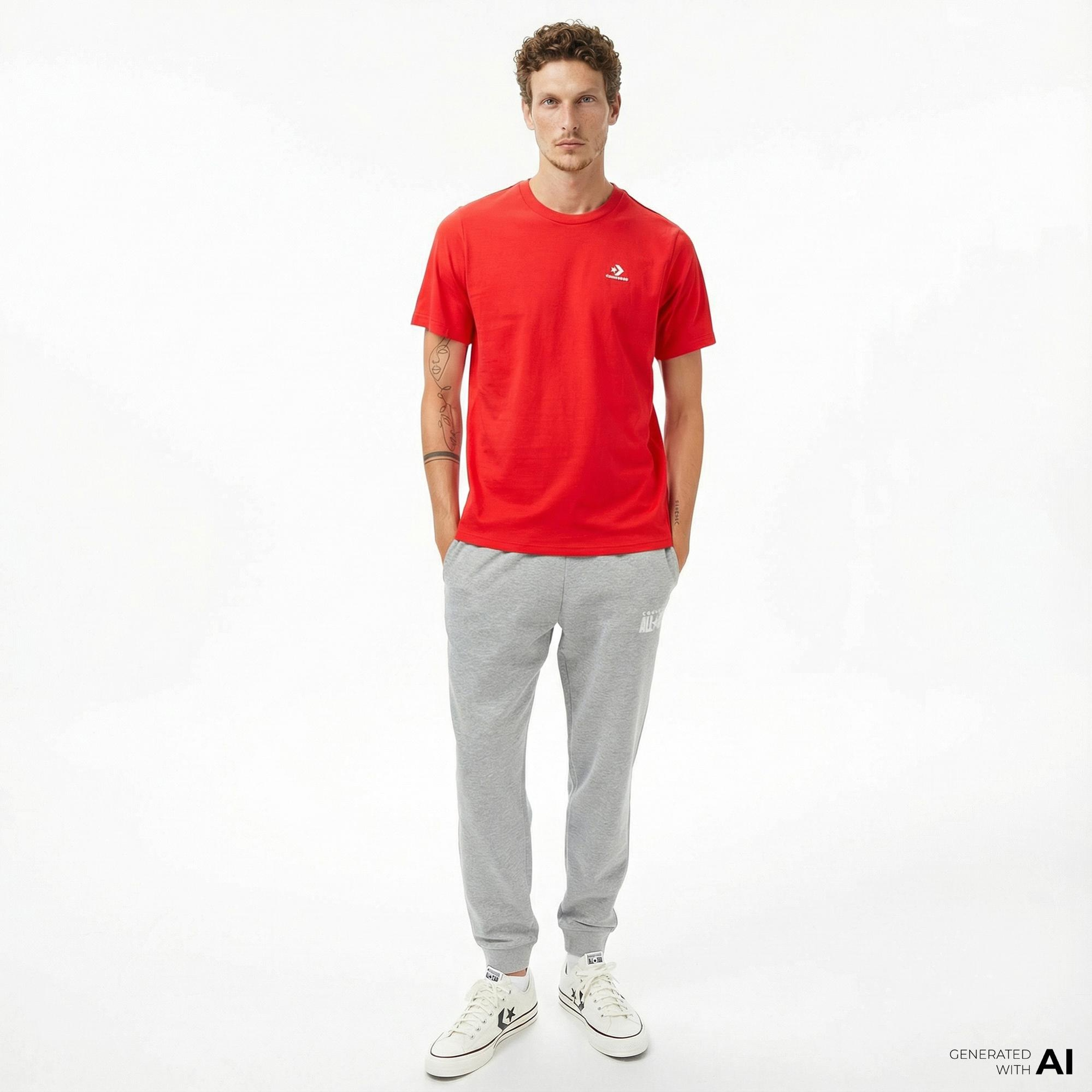 Converse Erkek Kırmızı T-Shirt