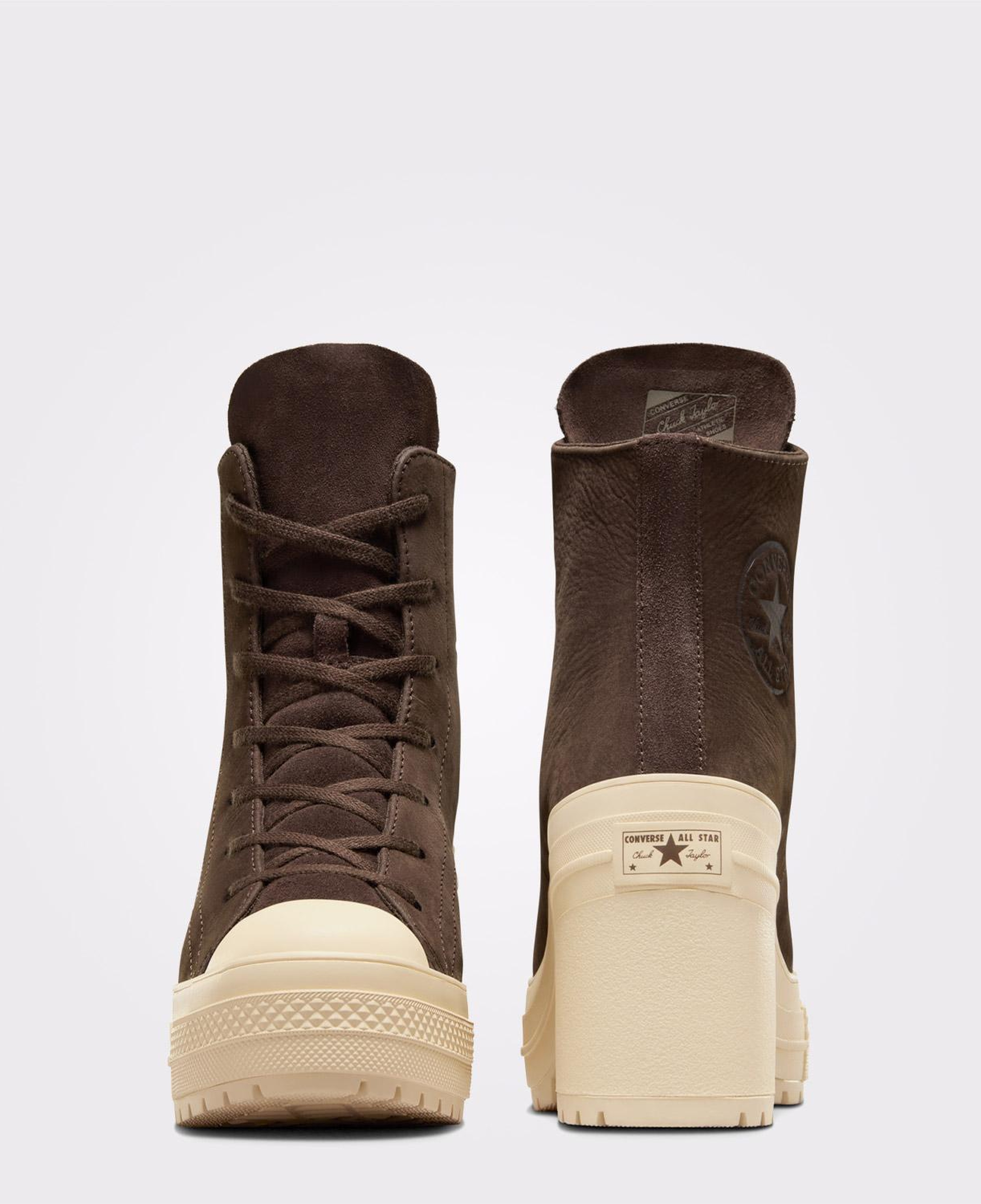 Converse Chuck 70 De Luxe Heel Unisex Kahverengi Deri Platform Sneaker