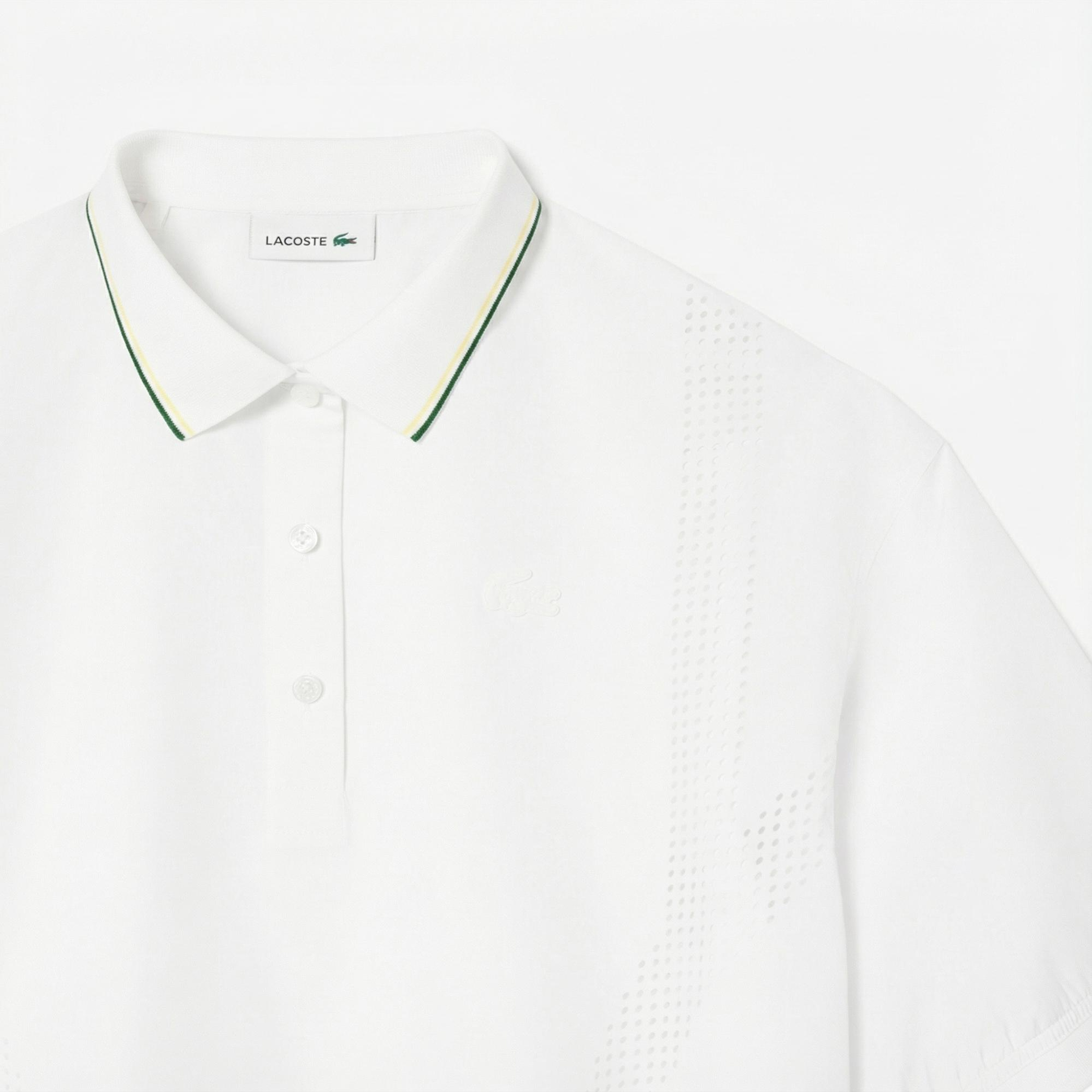Lacoste Kadın Oversize Fit Kısa Kollu Beyaz Polo