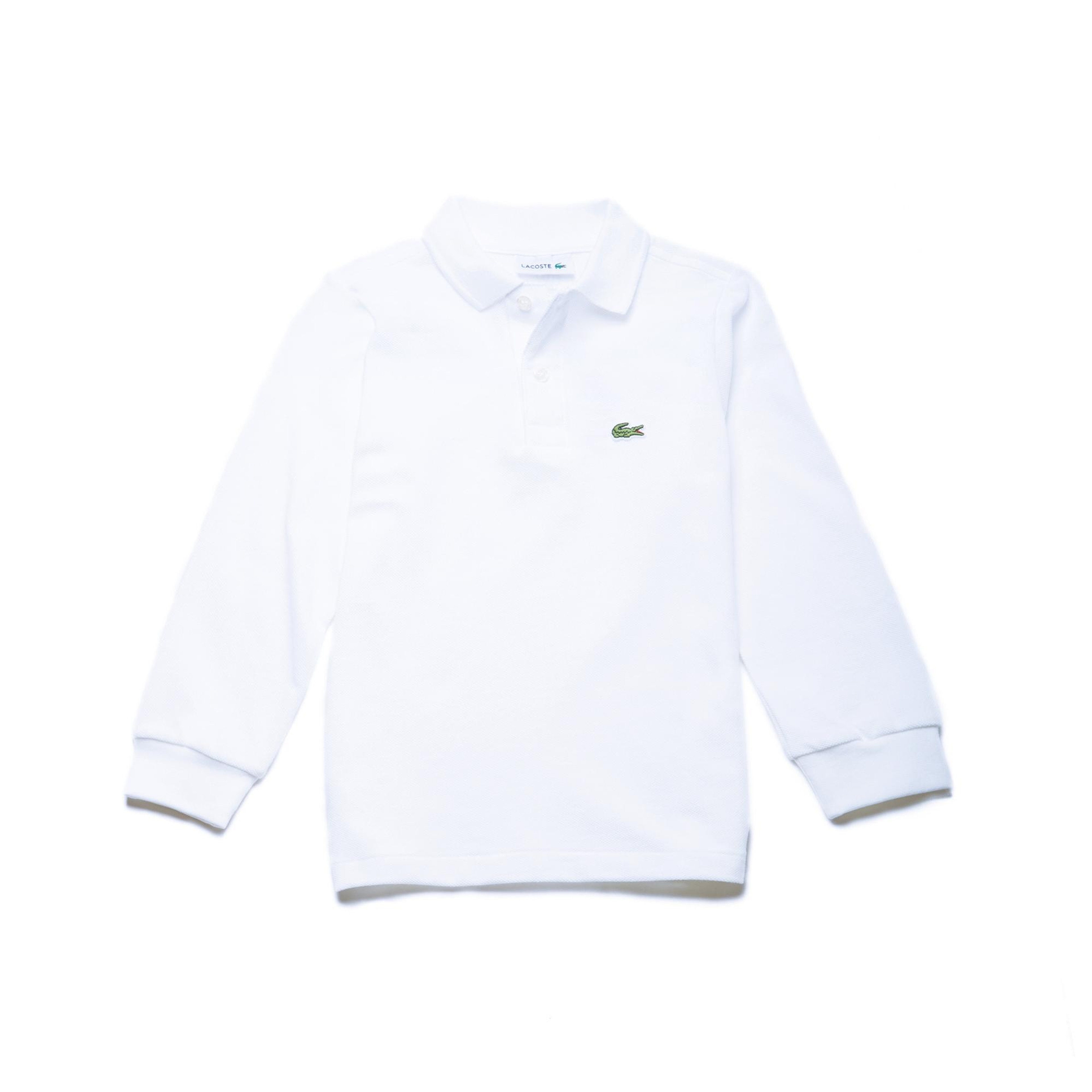 Lacoste Erkek Çocuk Regular Fit Uzun Kollu Beyaz Polo