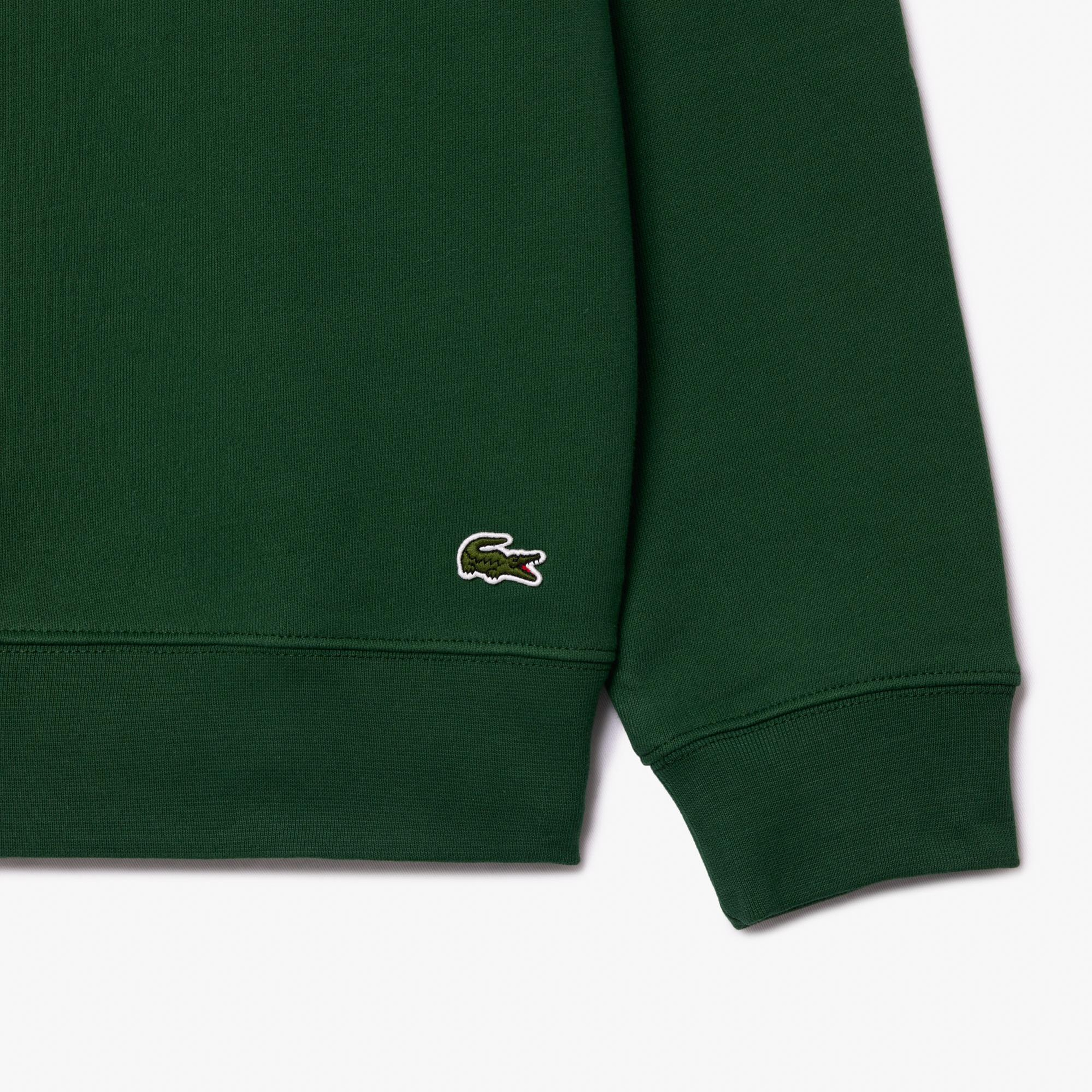 Lacoste Erkek Classic Fit Bisiklet Yaka Baskılı Yeşil Sweatshirt