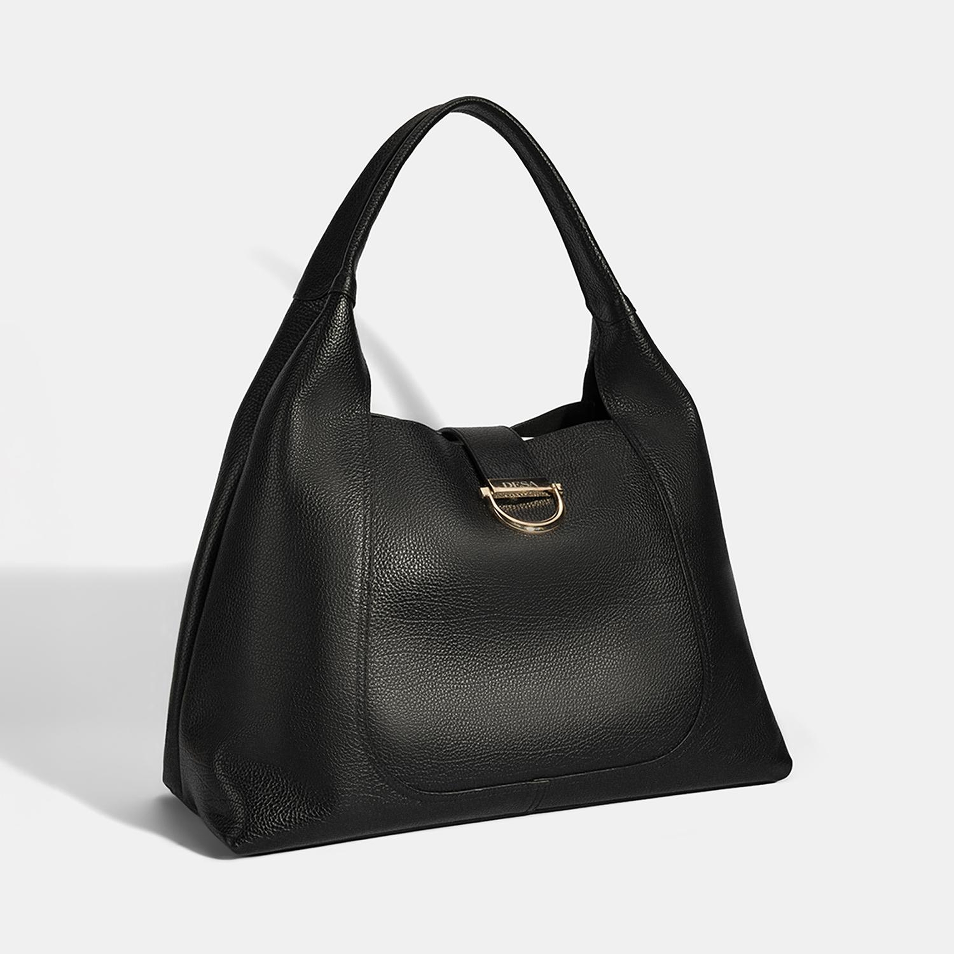 DESA Kadın Siyah Cüzdan Aksesuarlı Deri Omuz Çantası