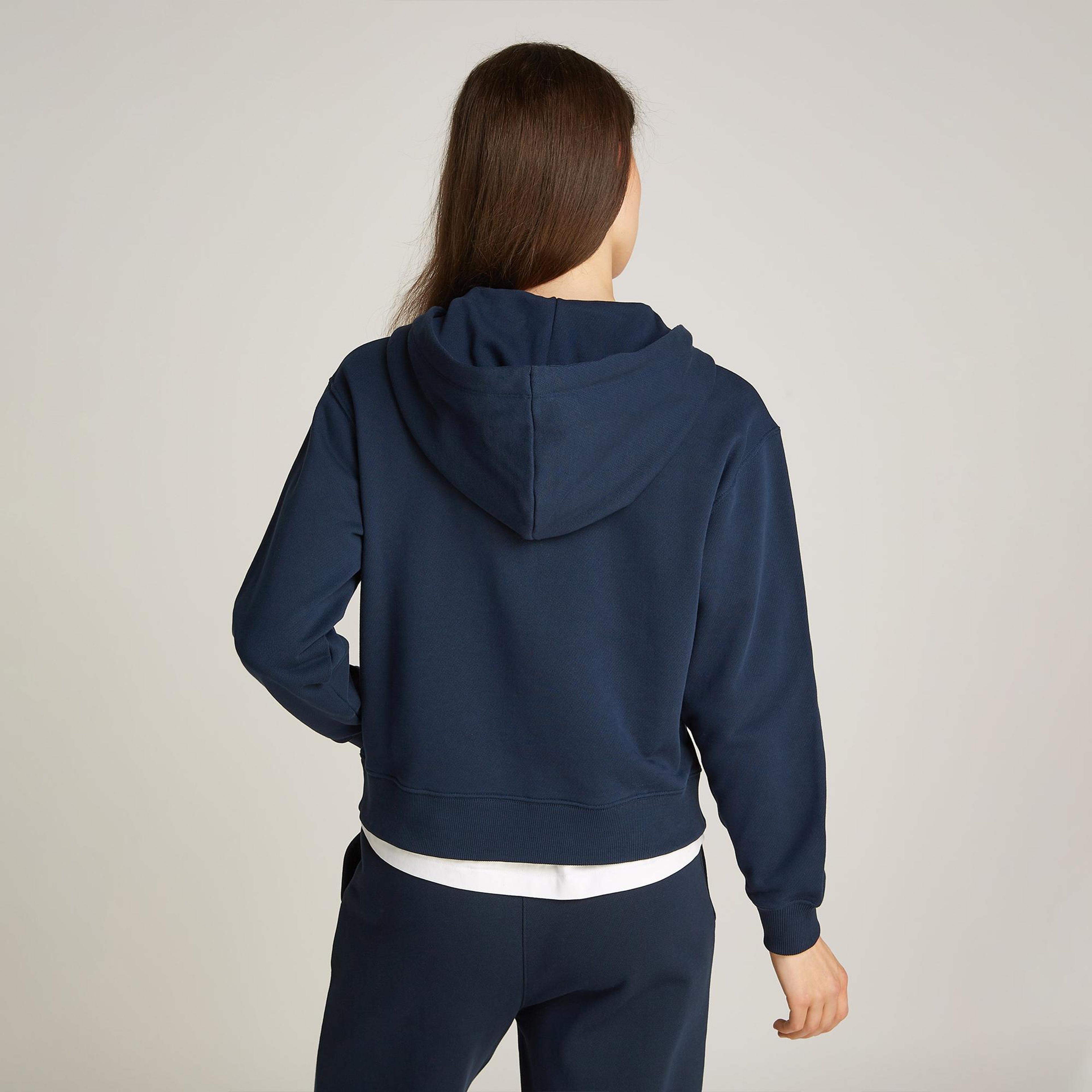 Tommy Hilfiger Reg Varsity Zip Kadın Lacivert Hoodie