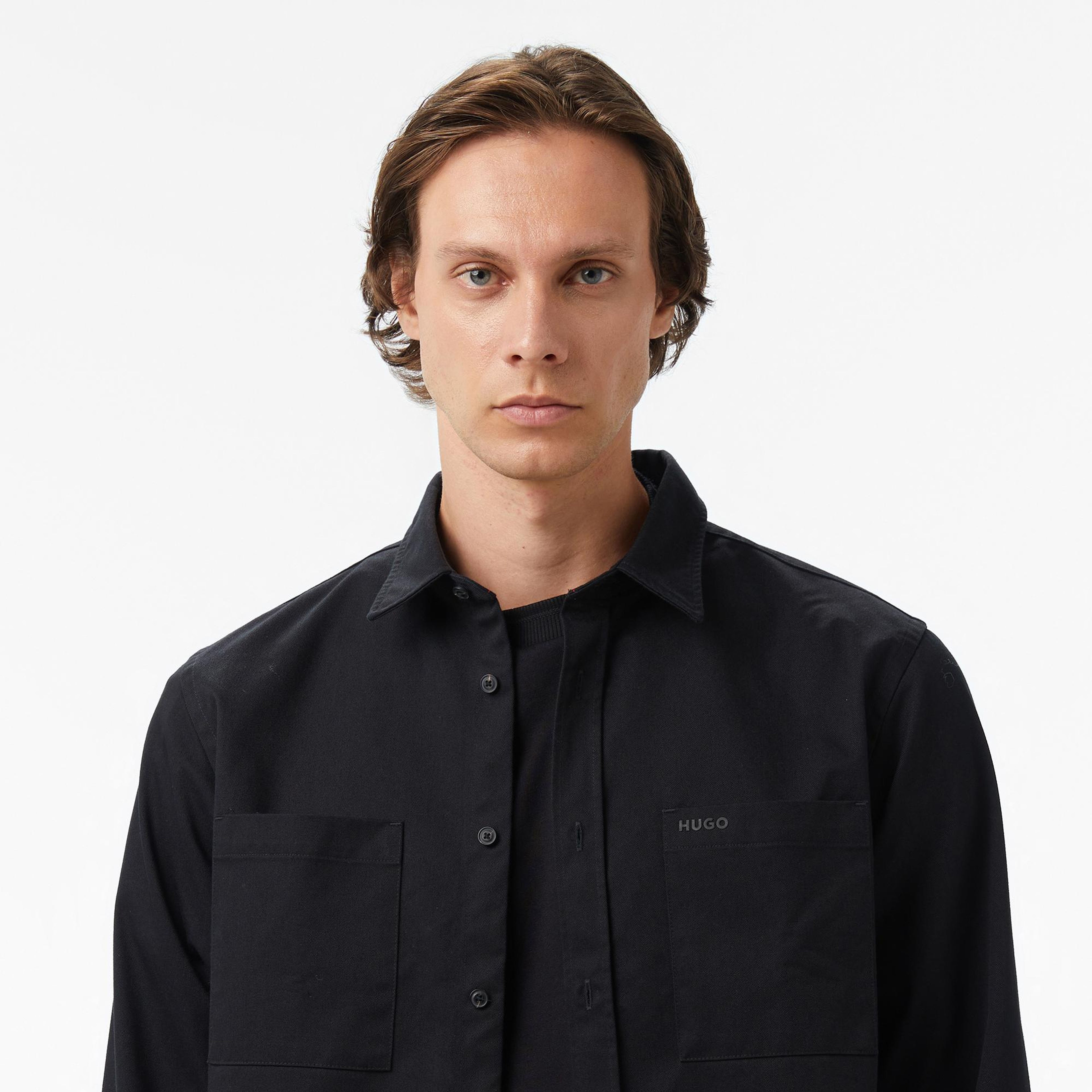 Hugo Egrin Erkek Siyah Gömlek