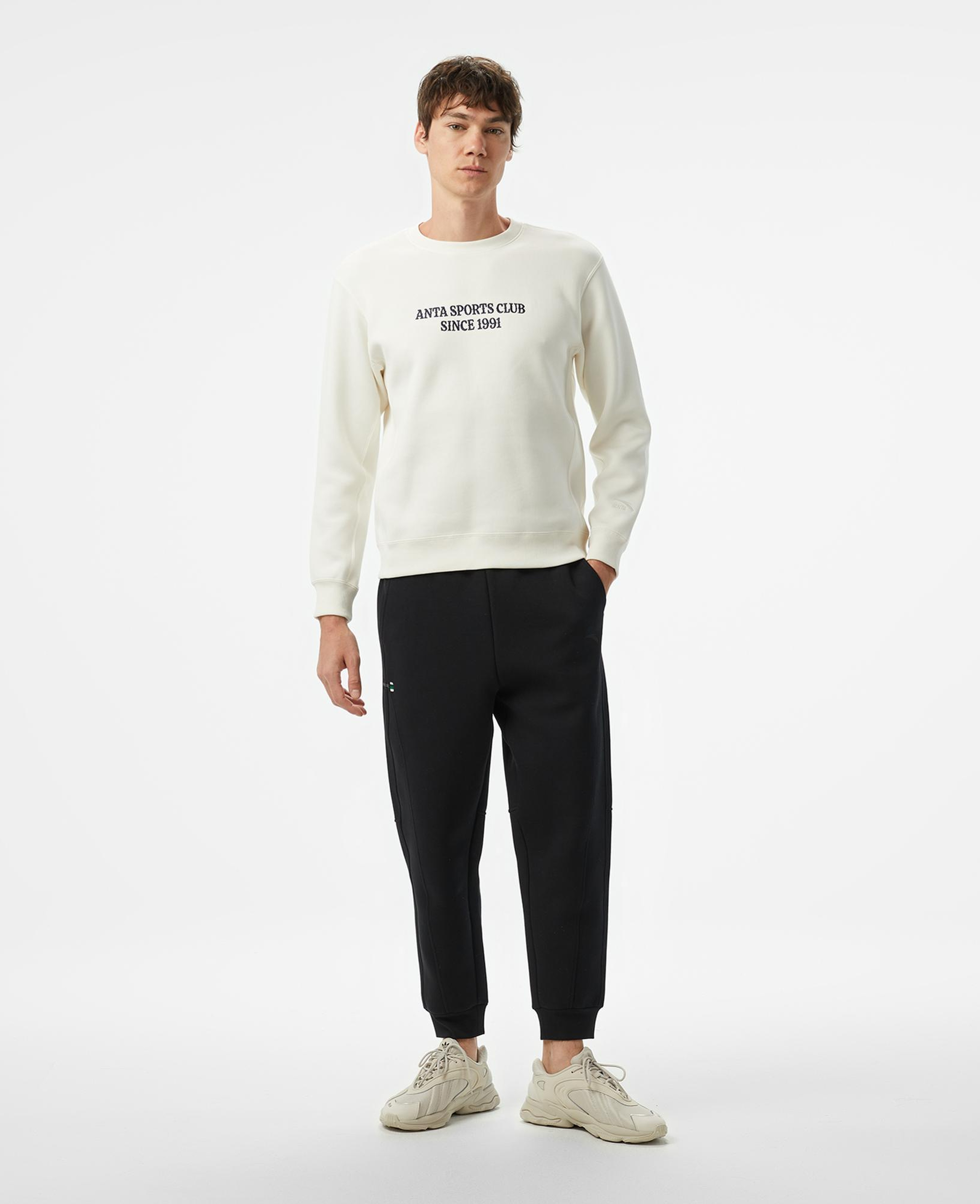 Anta Sports Club Erkek Beyaz Sweatshirt