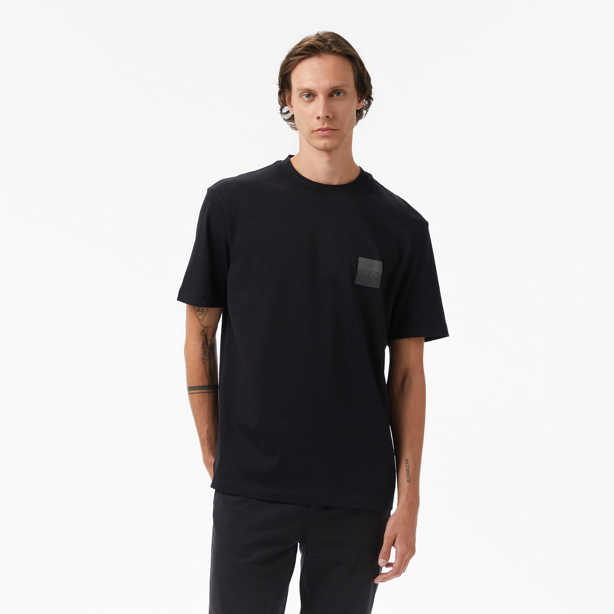 Hugo Dusplito Erkek Siyah T-Shirt