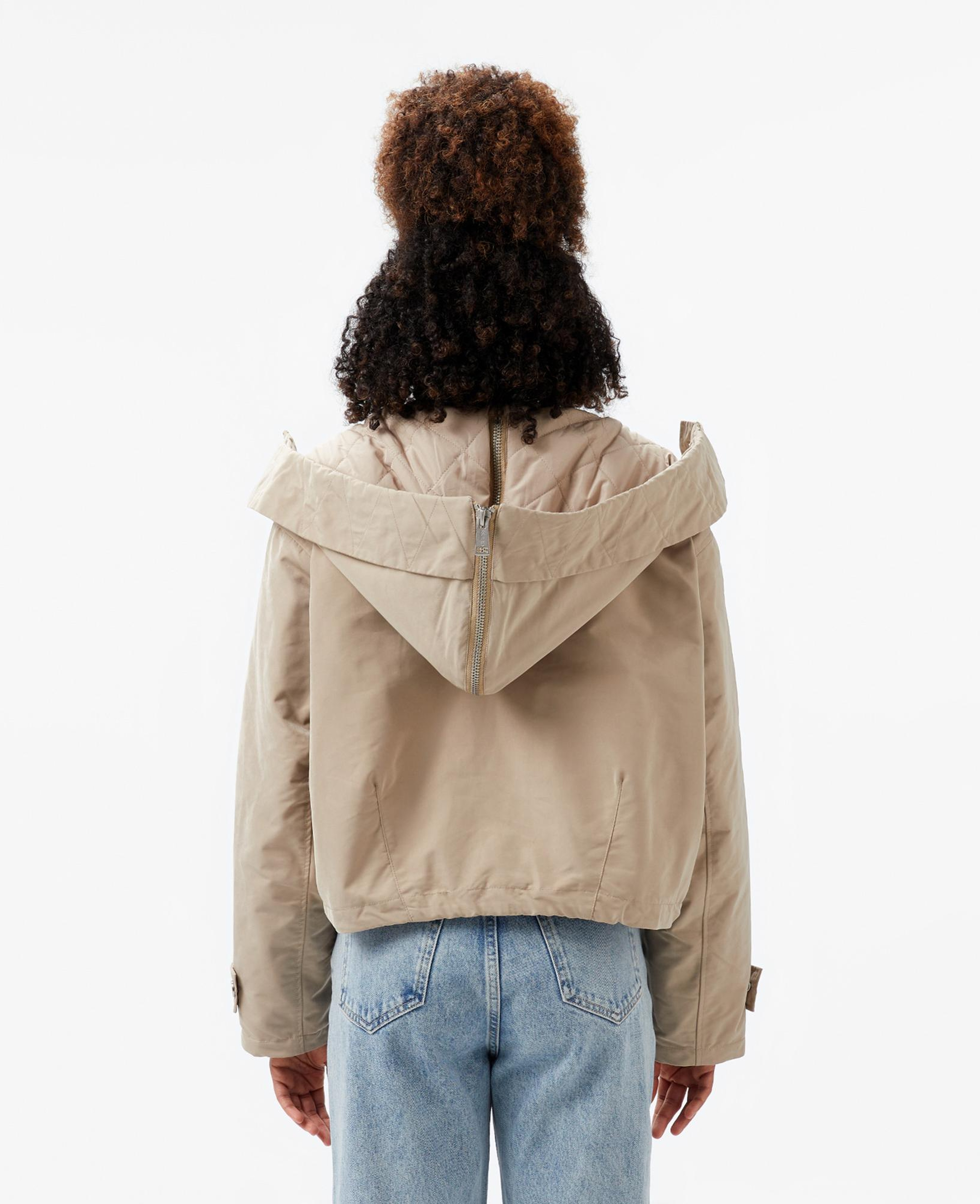 Guess Nora Cropped Canvas Kadın Bej Parka Mont