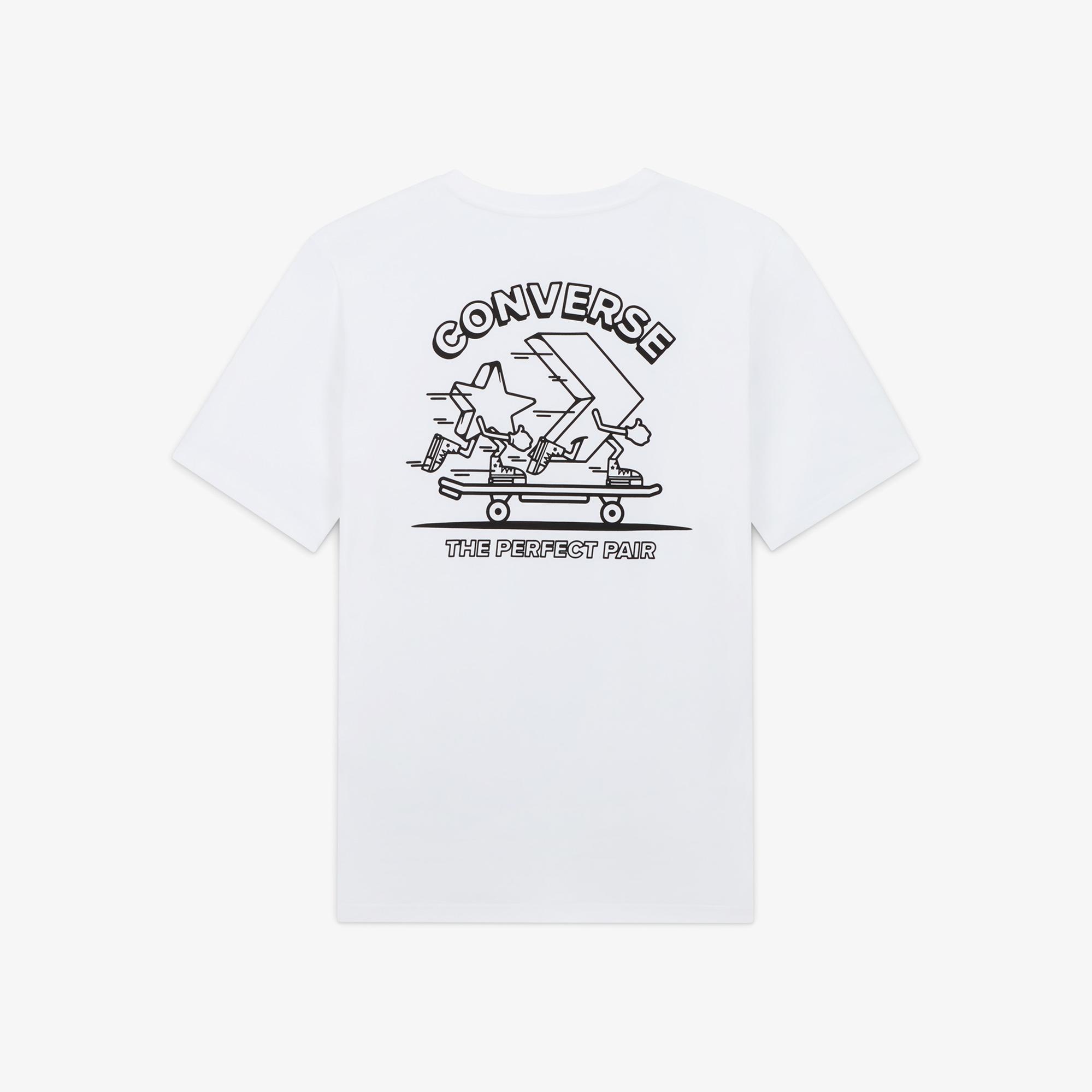 Converse Erkek Grafik Baskılı Beyaz T-Shirt