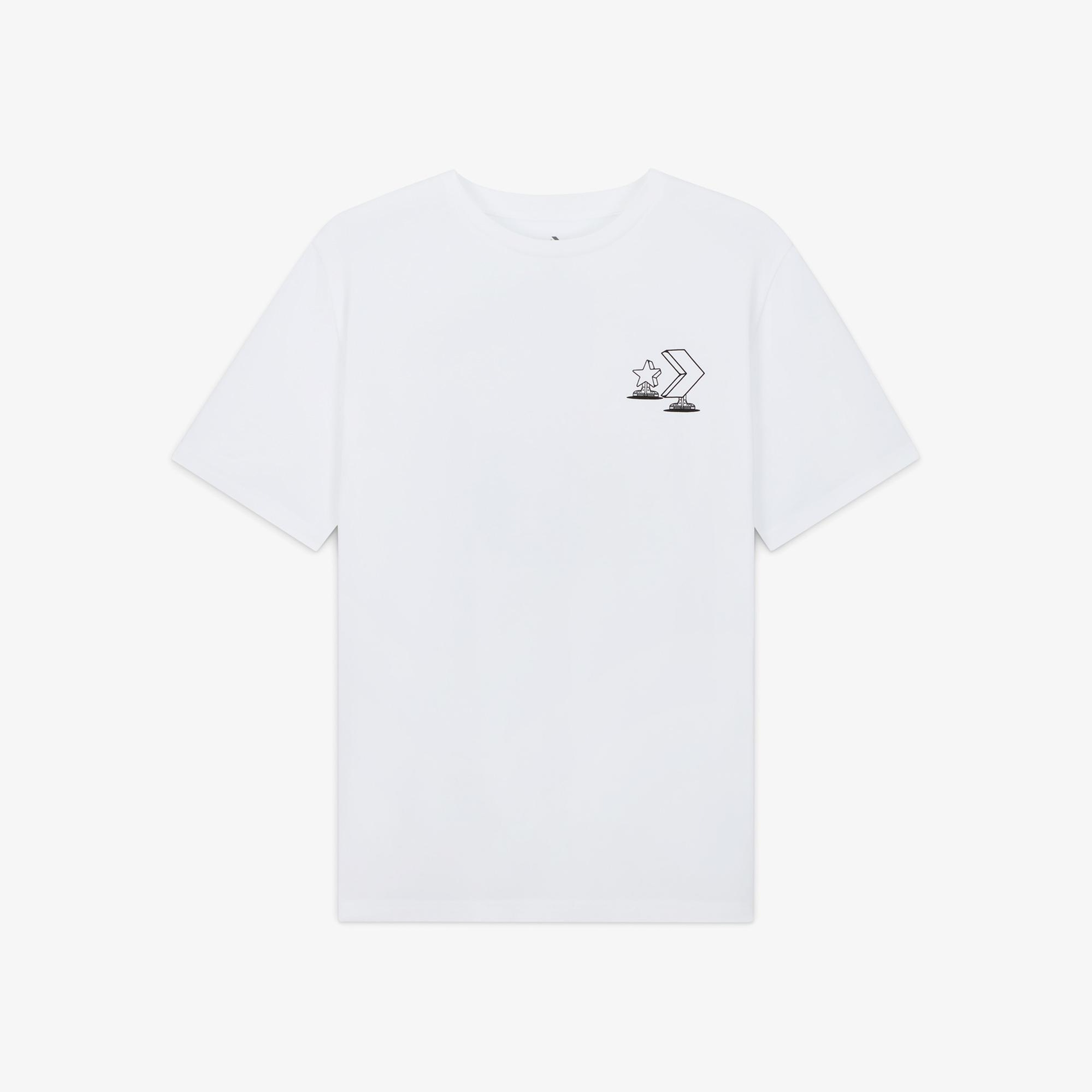 Converse Erkek Grafik Baskılı Beyaz T-Shirt