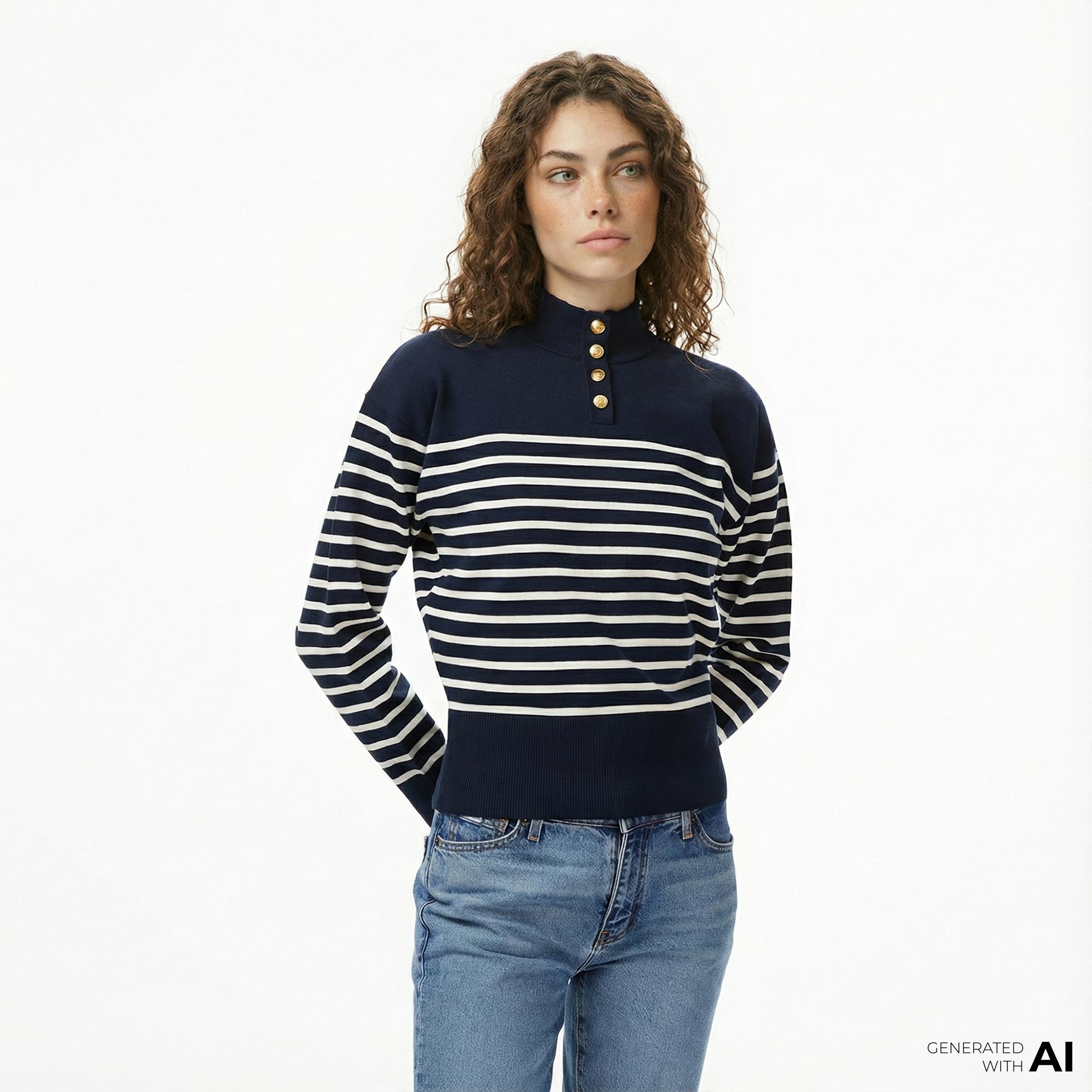 Tommy Hilfiger Jersey Gold Kadın Lacivert Kazak