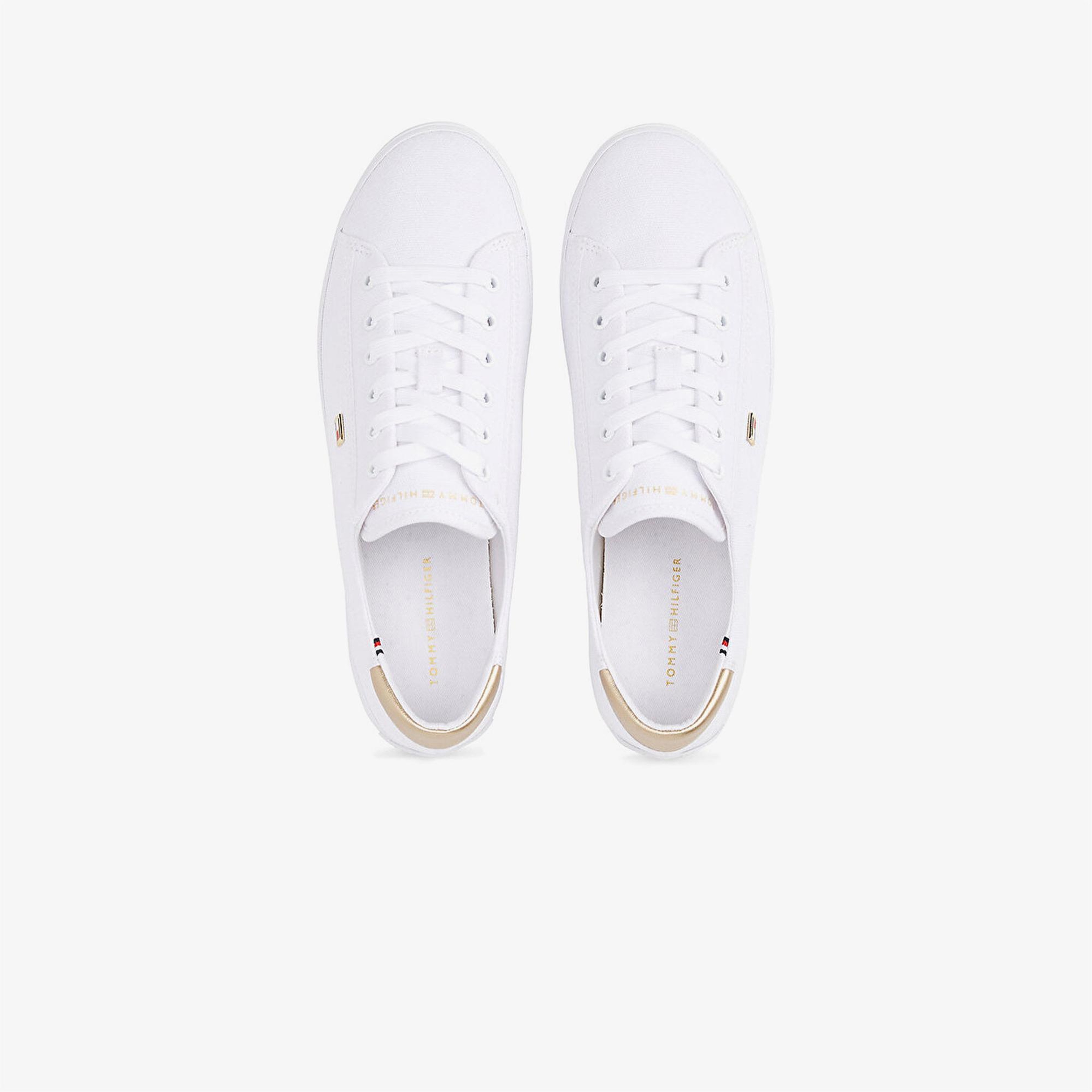 Tommy Hilfiger Vulc Lace Up Kadın Beyaz Sneaker