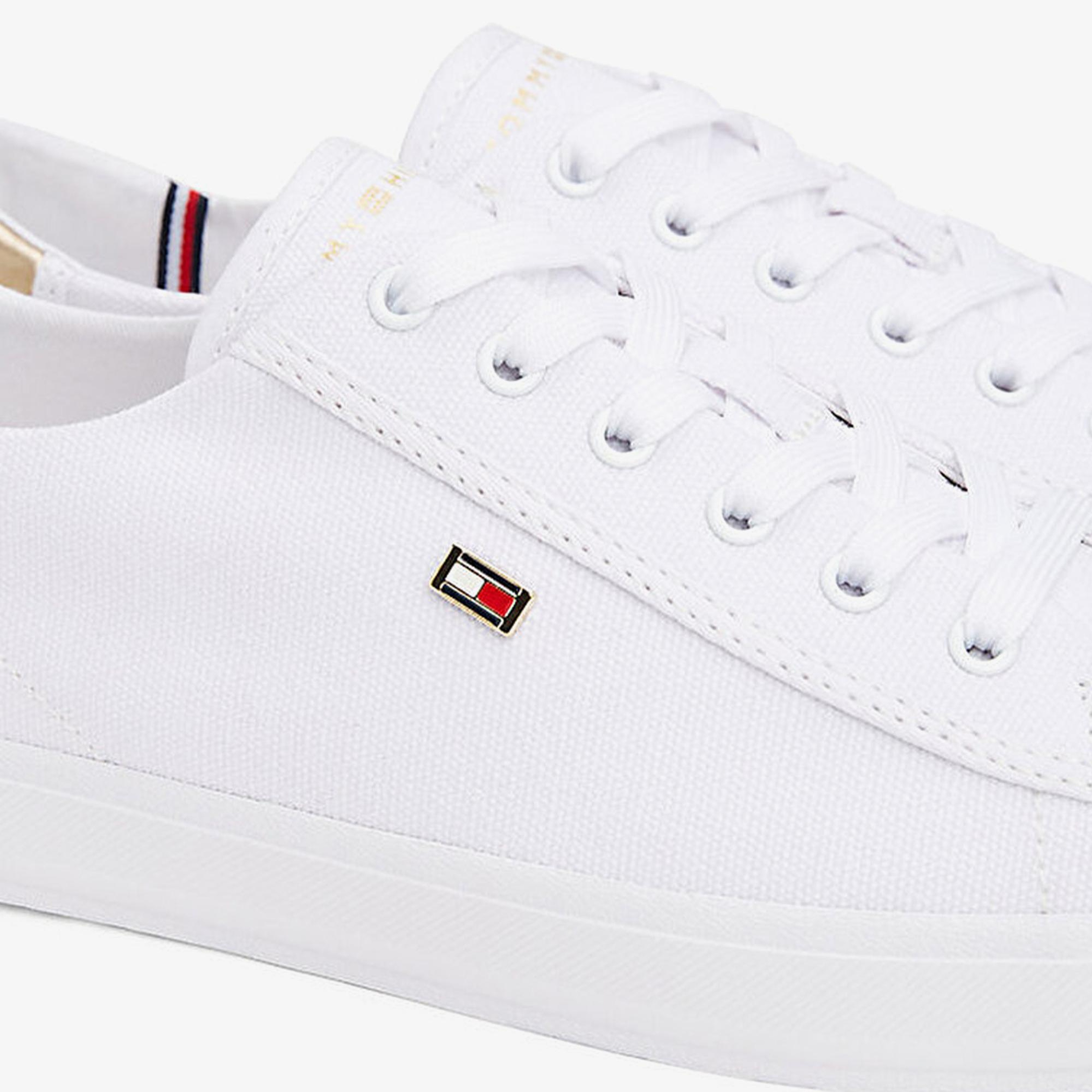 Tommy Hilfiger Vulc Lace Up Kadın Beyaz Sneaker