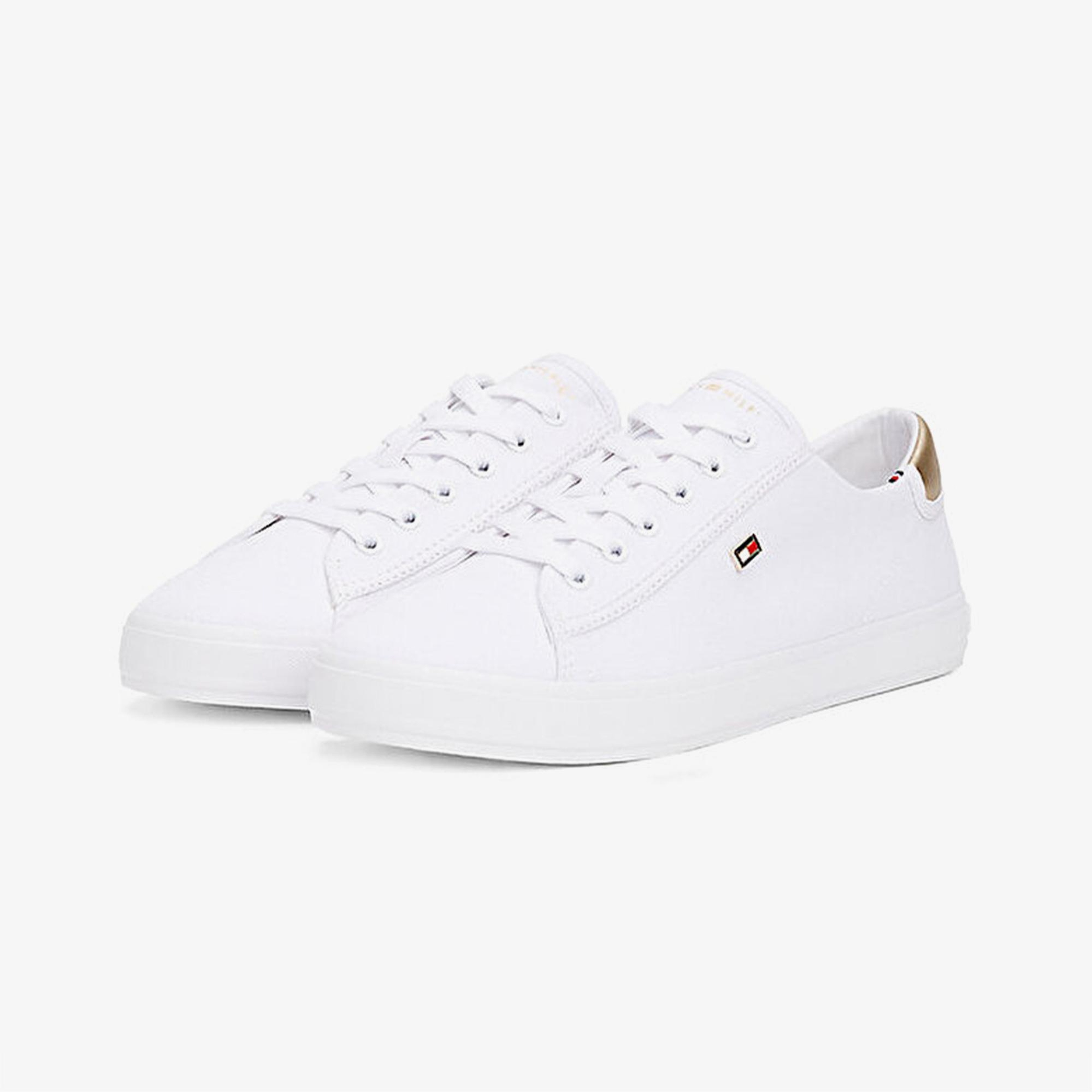 Tommy Hilfiger Vulc Lace Up Kadın Beyaz Sneaker